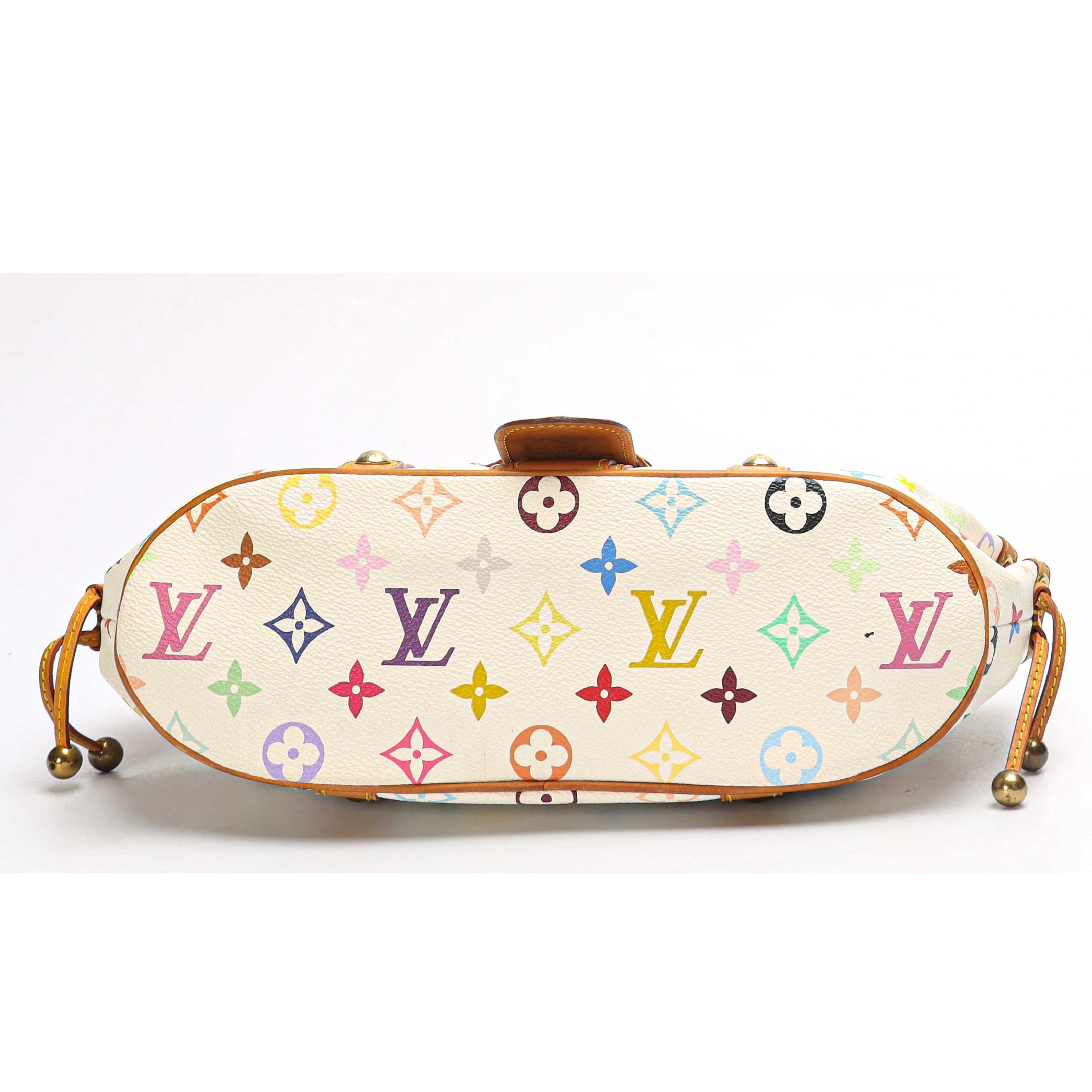 Louis Vuitton White Multicolor Canvas Theda GM Bag