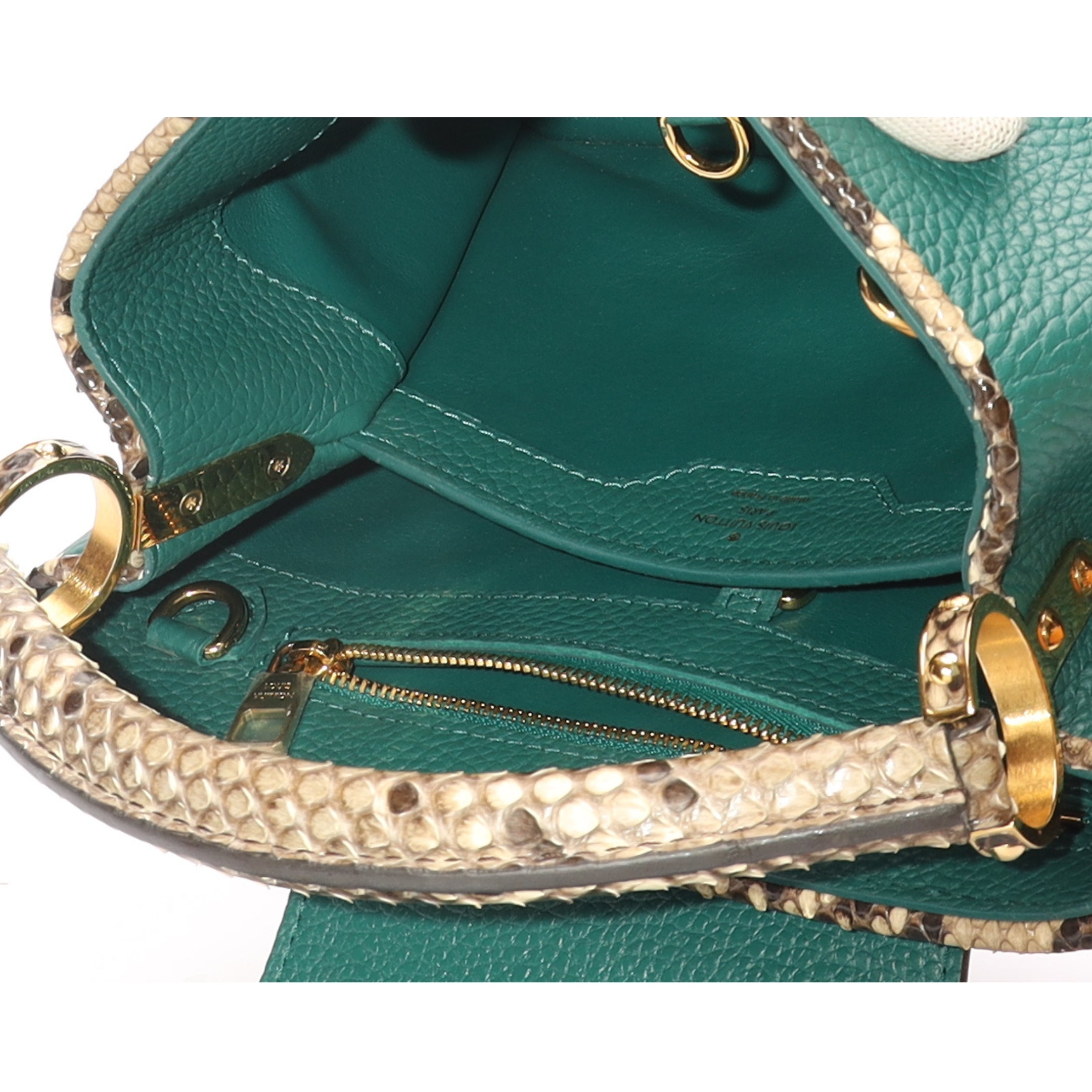 Louis Vuitton Capucines BB Green Satchel