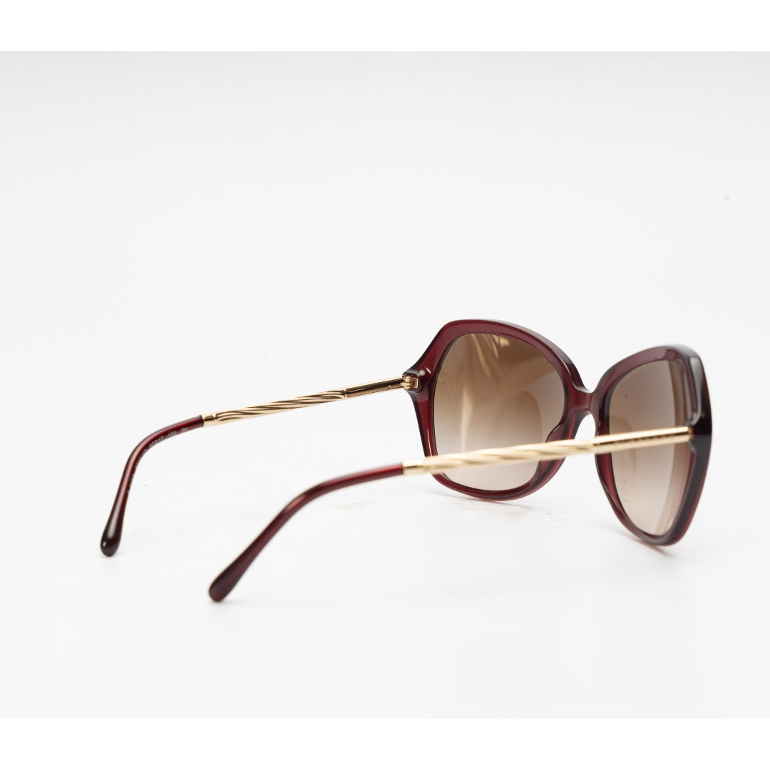 Burberry Maroon Gradient Oversized Sunglasses