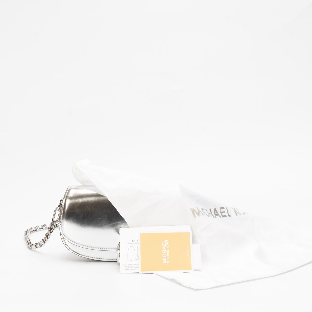 Michael Kors Mila Small Metallic Leather Shoulder Bag