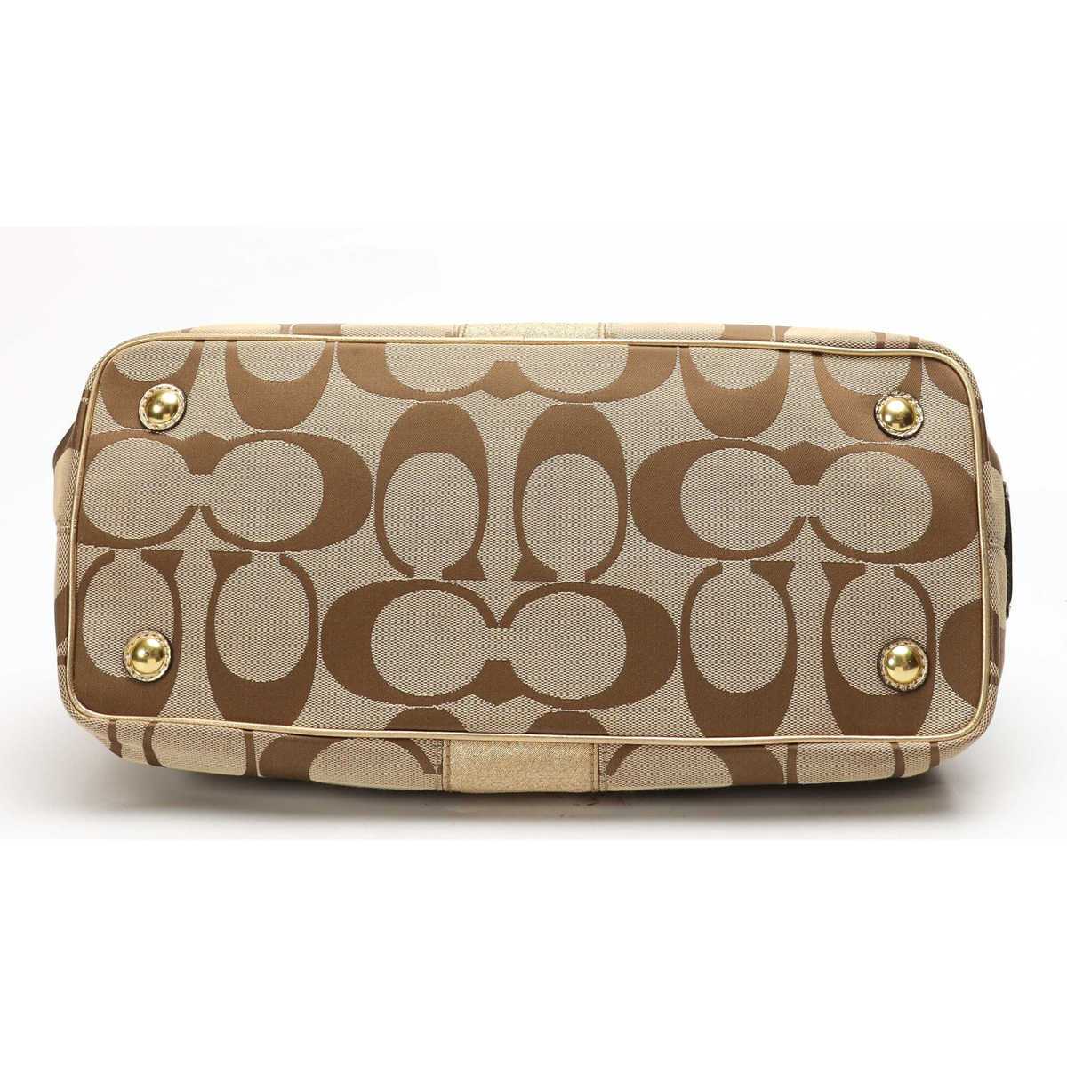 Coach Signature Logo Carryall Kisslock Tote