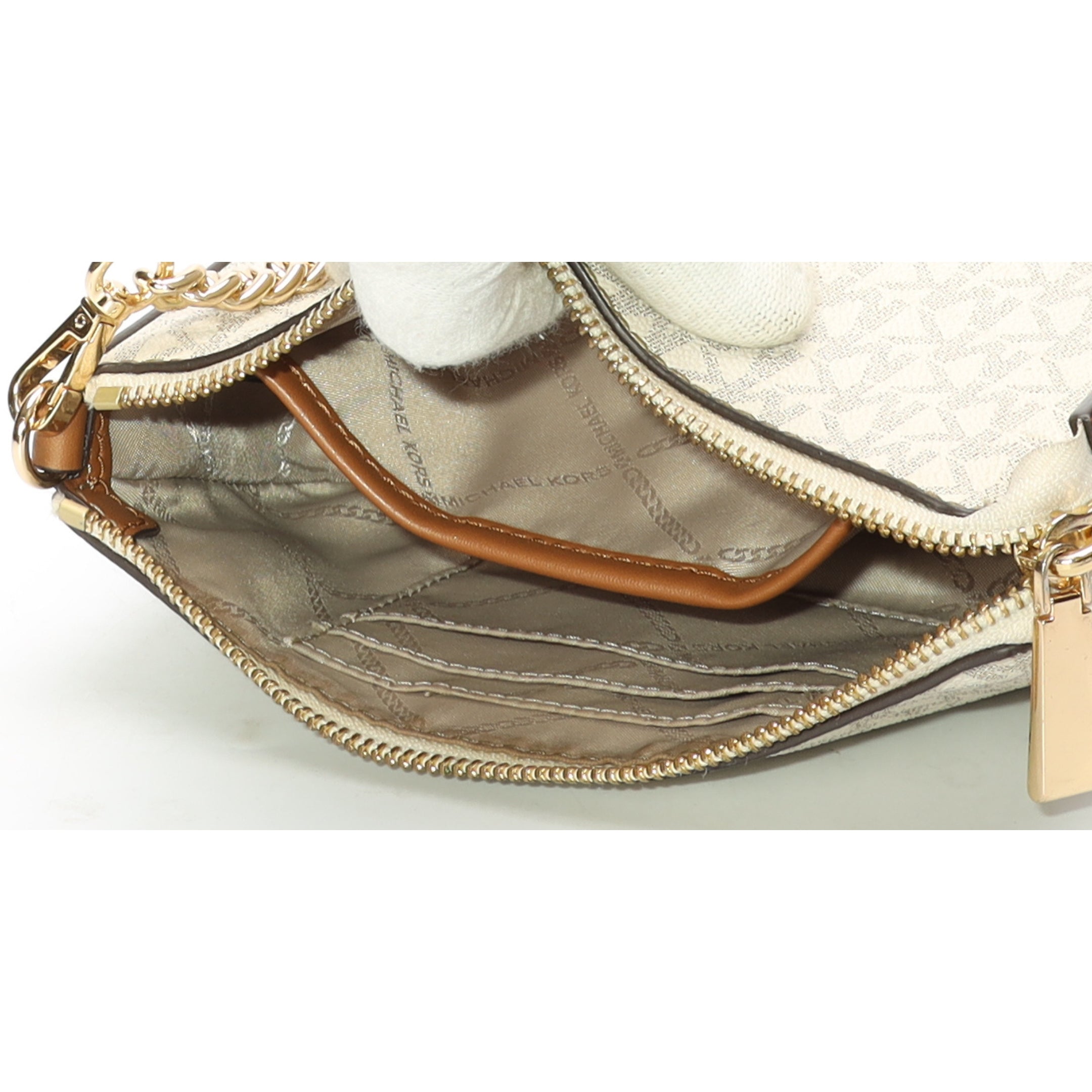 Michael Kors Jet Set Vanilla Chain Pouchette Bag