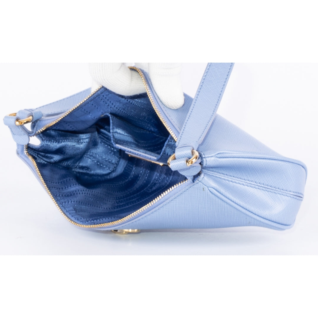 Salvatore Ferragamo Blue Leather Shoulder Bag