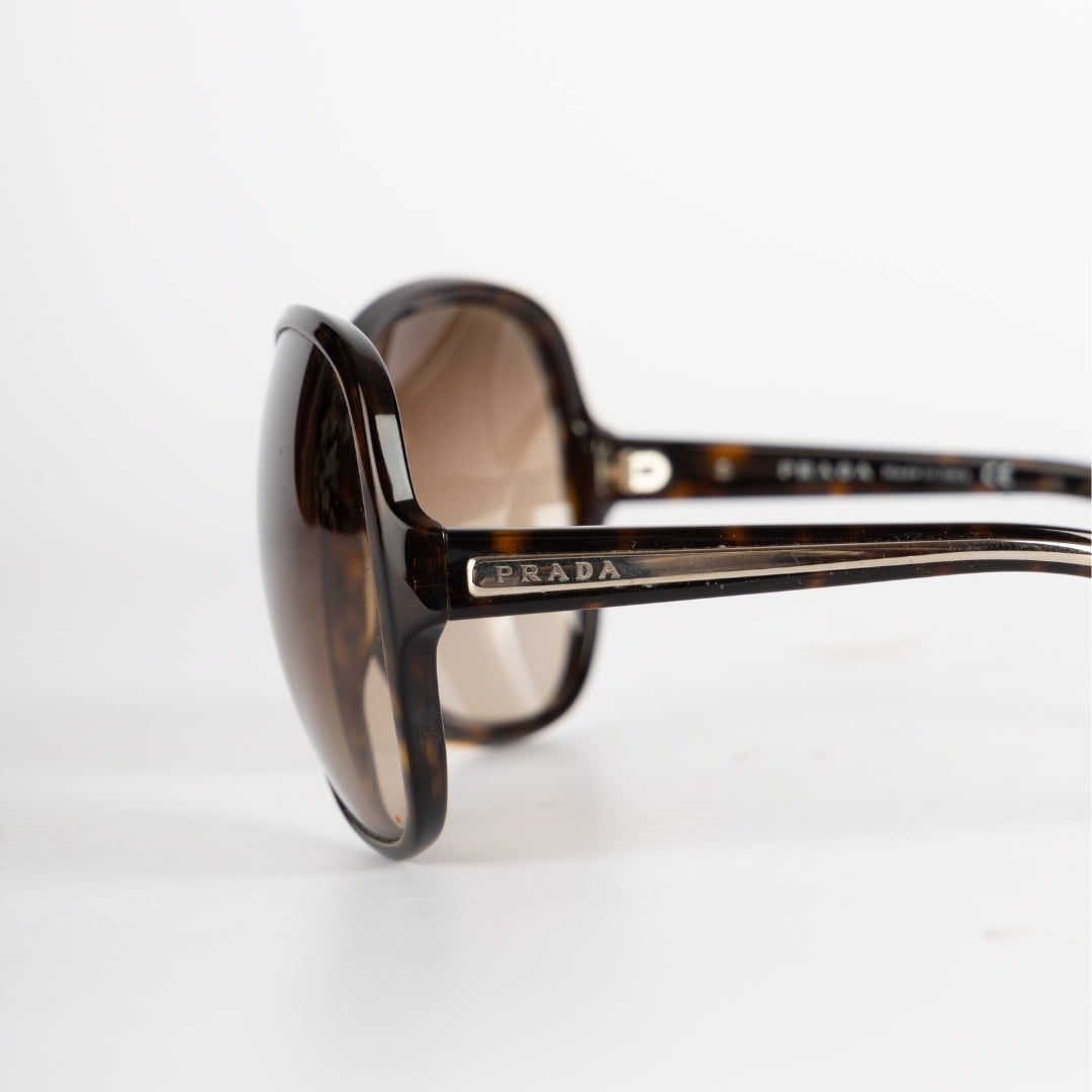 Prada Tortoise Frame Oversized Sunglasses