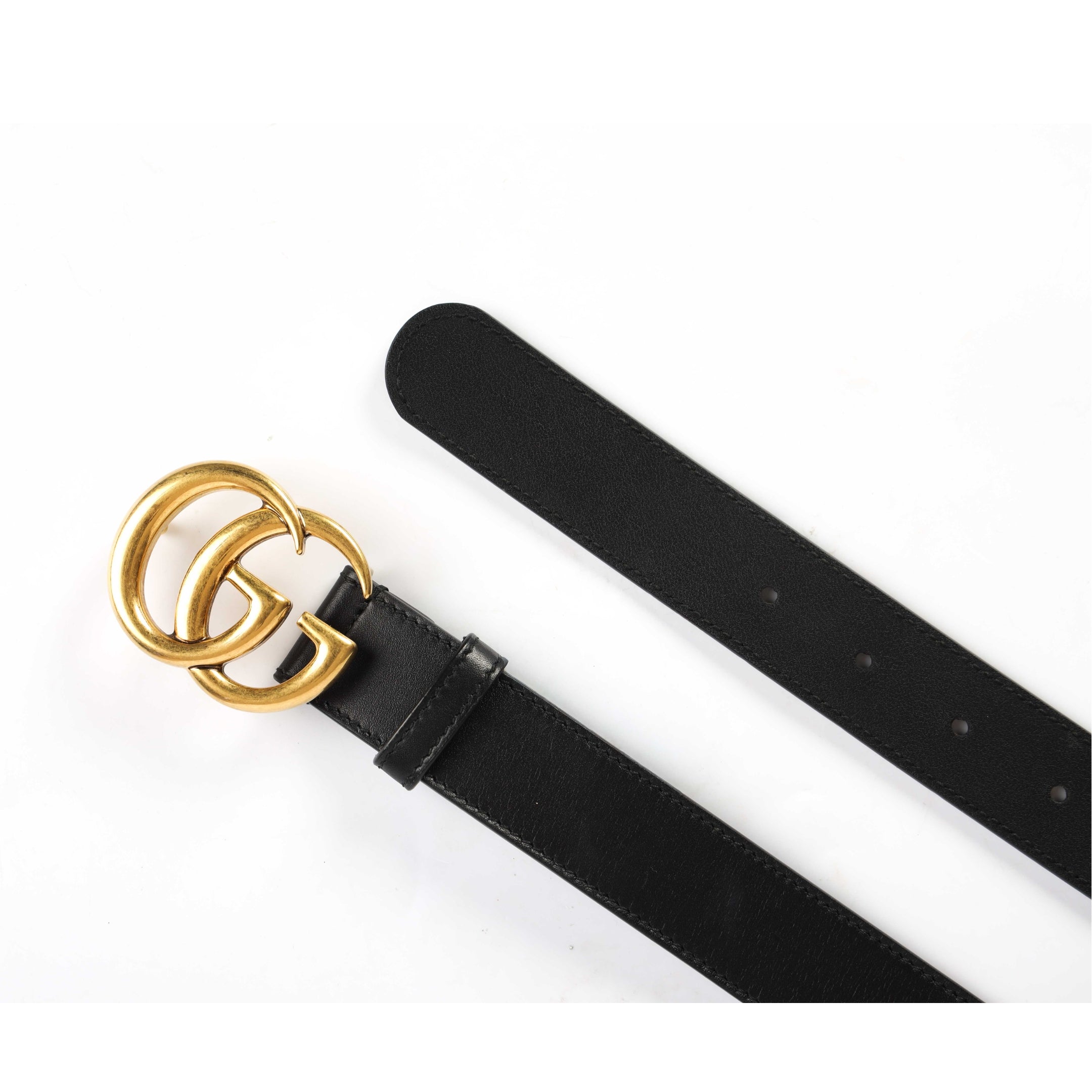 Gucci GG Marmont Belt with Shiny Buckle