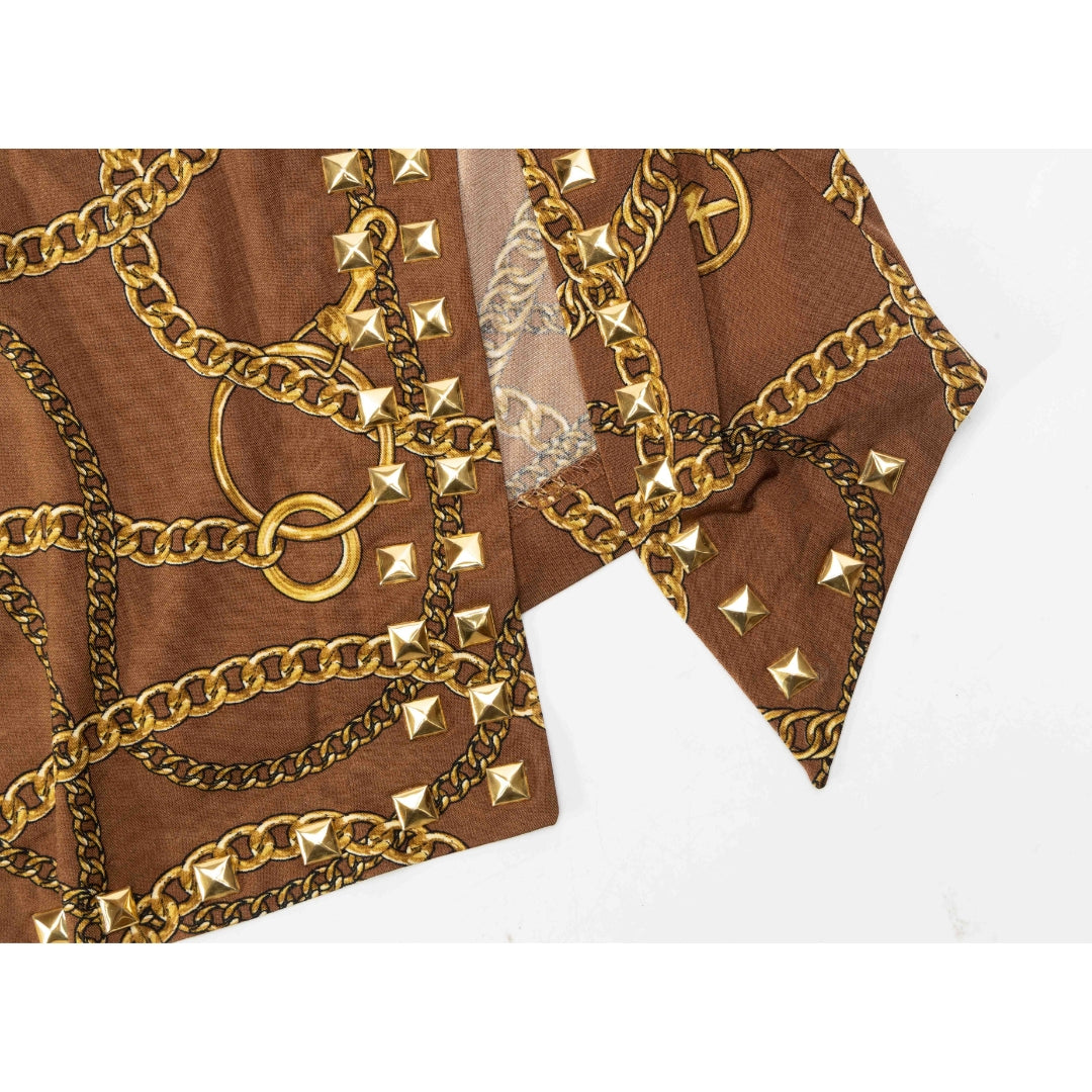 Michael Kors Brown Printed Mini Dress