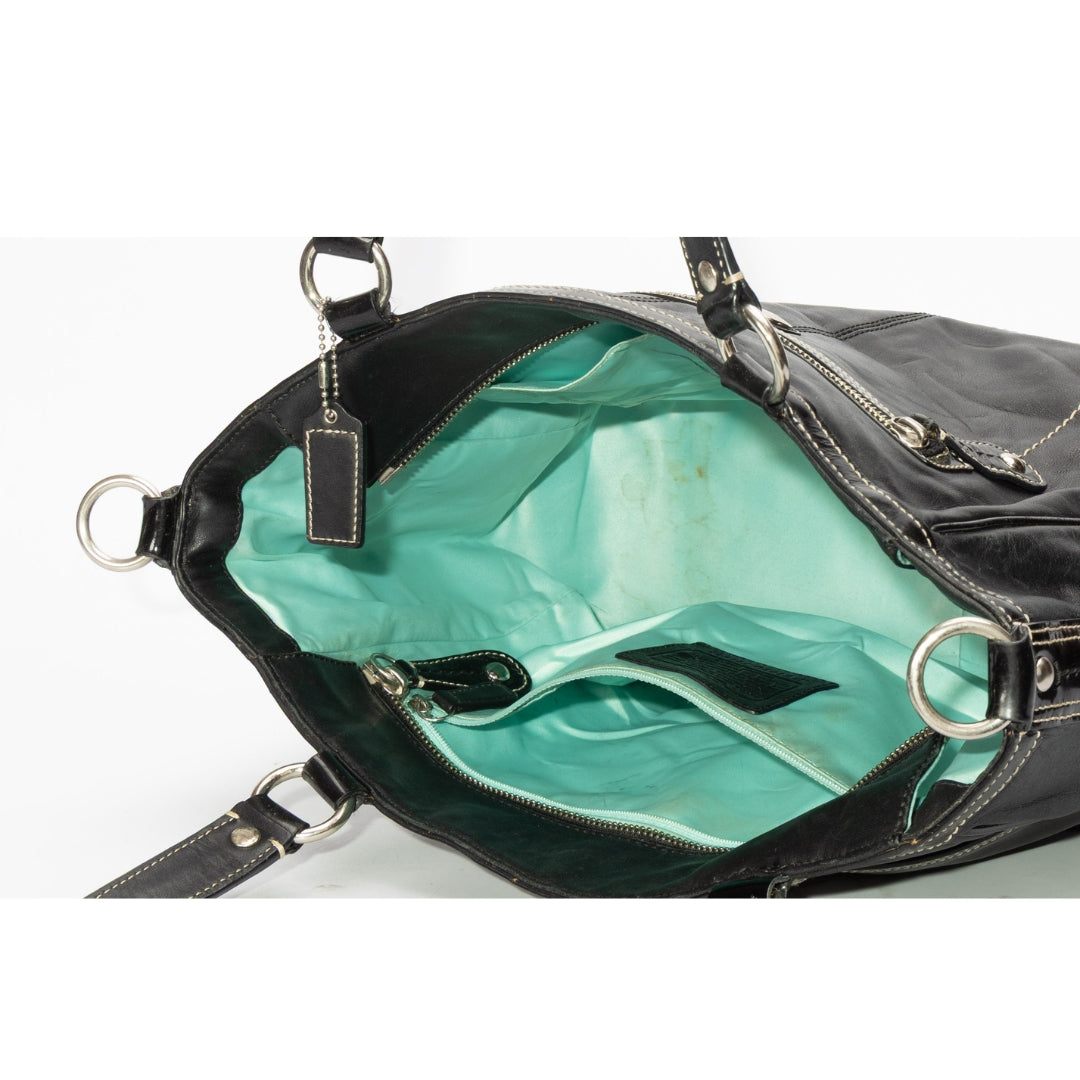Coach Black Laura North South Tote