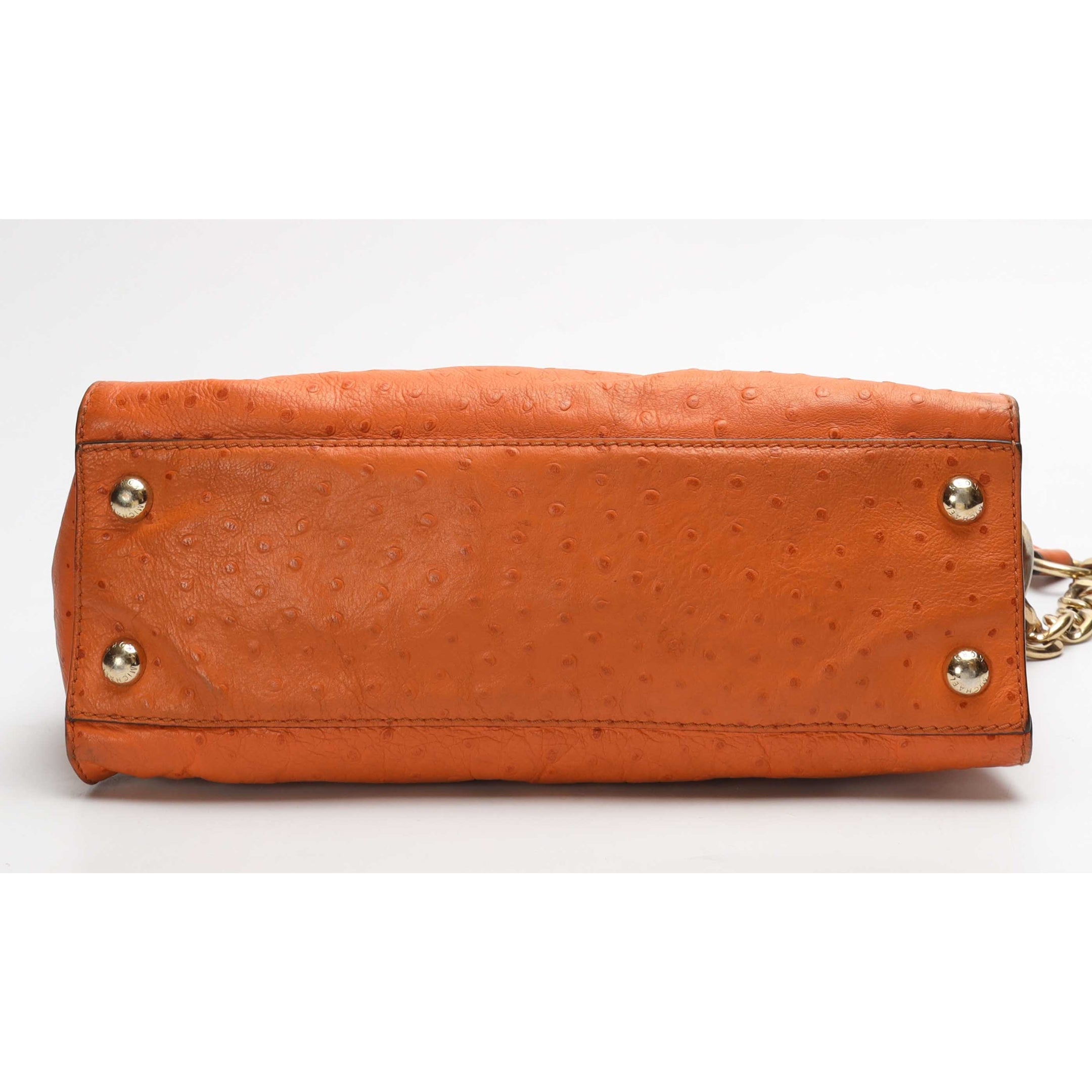 Michael Kors Hamilton Medium Orange Ostrich Tote