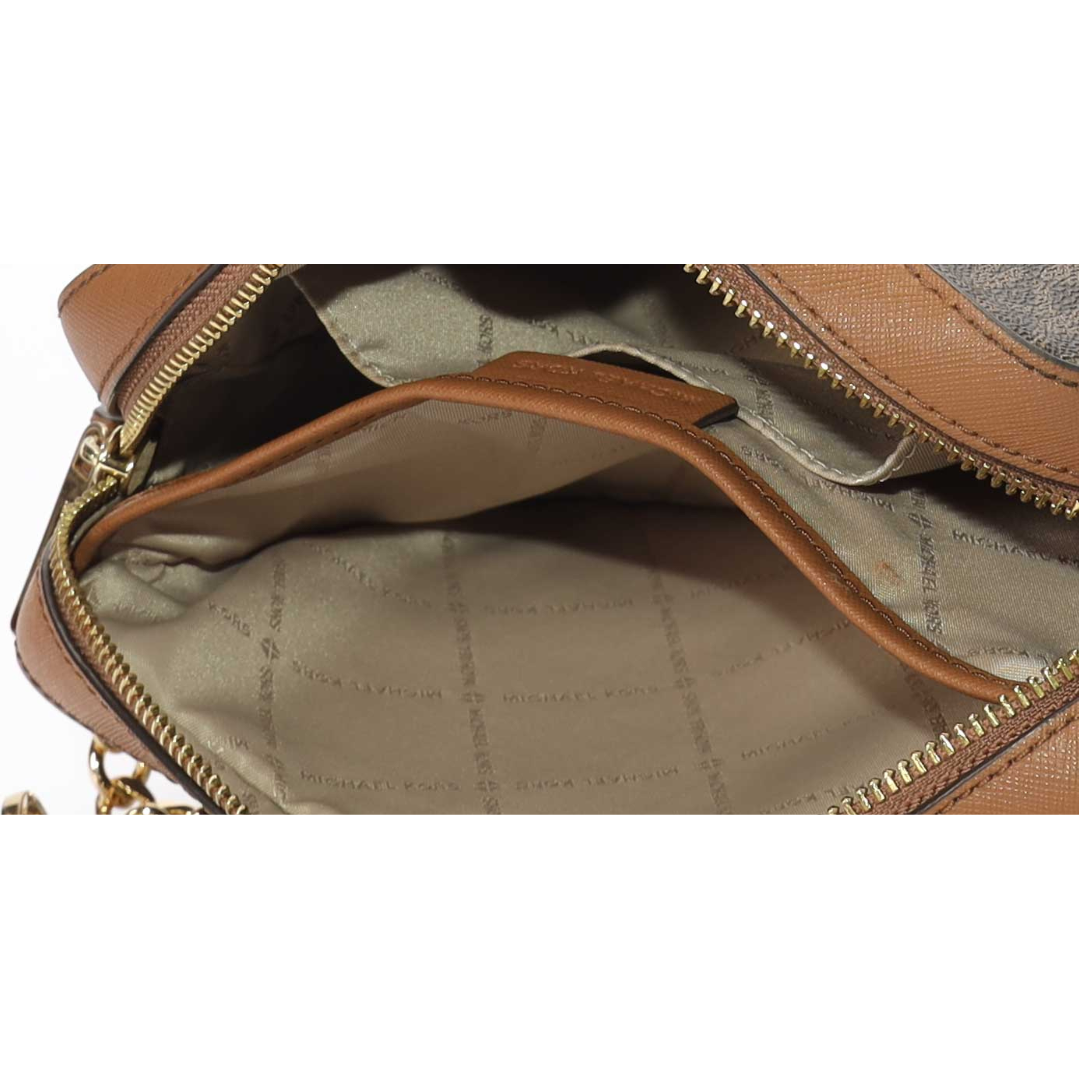 Michael Kors Jet Set Logo Brown CrossBody Bag