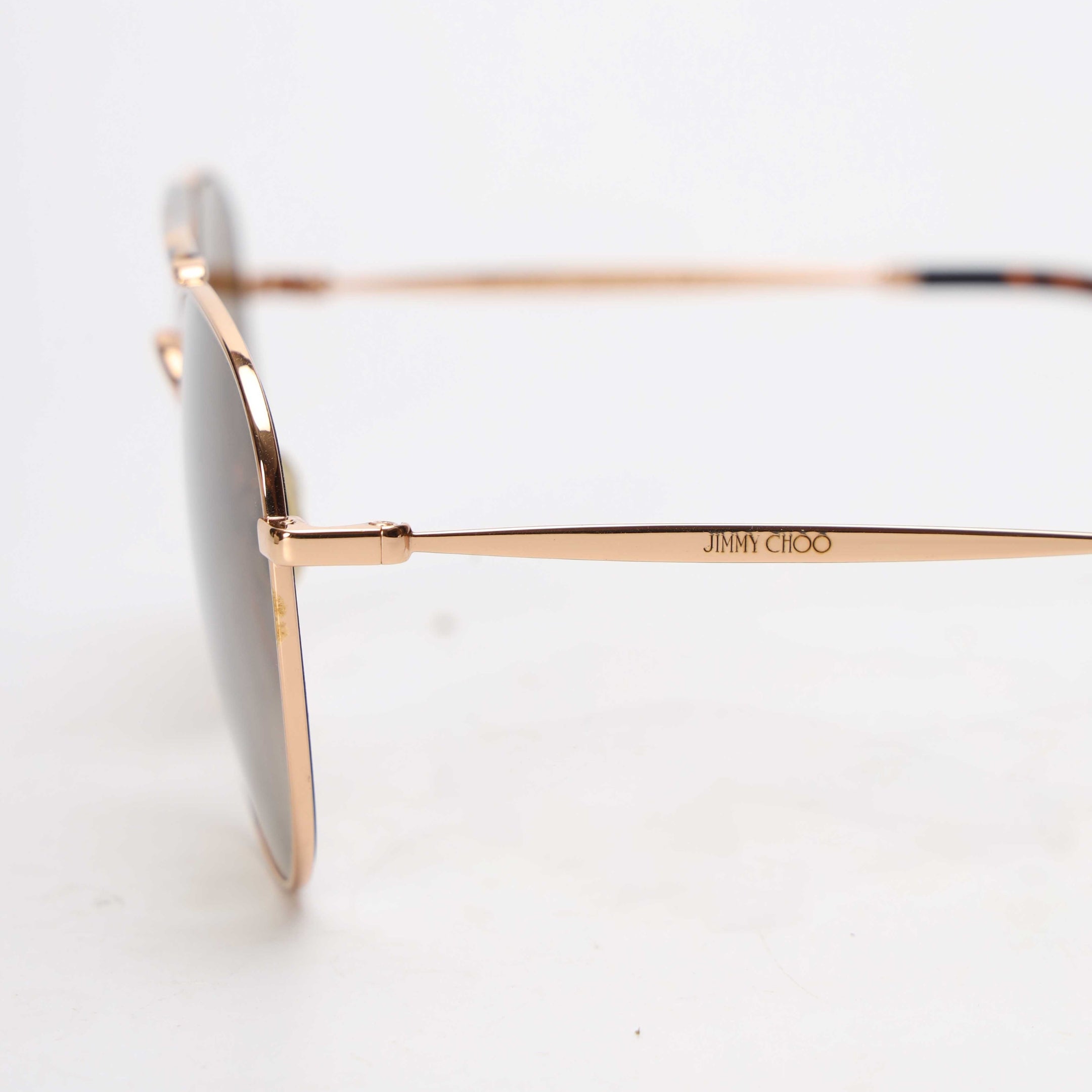 Jimmy Choo Gold Abbie Aviator Sunglasses