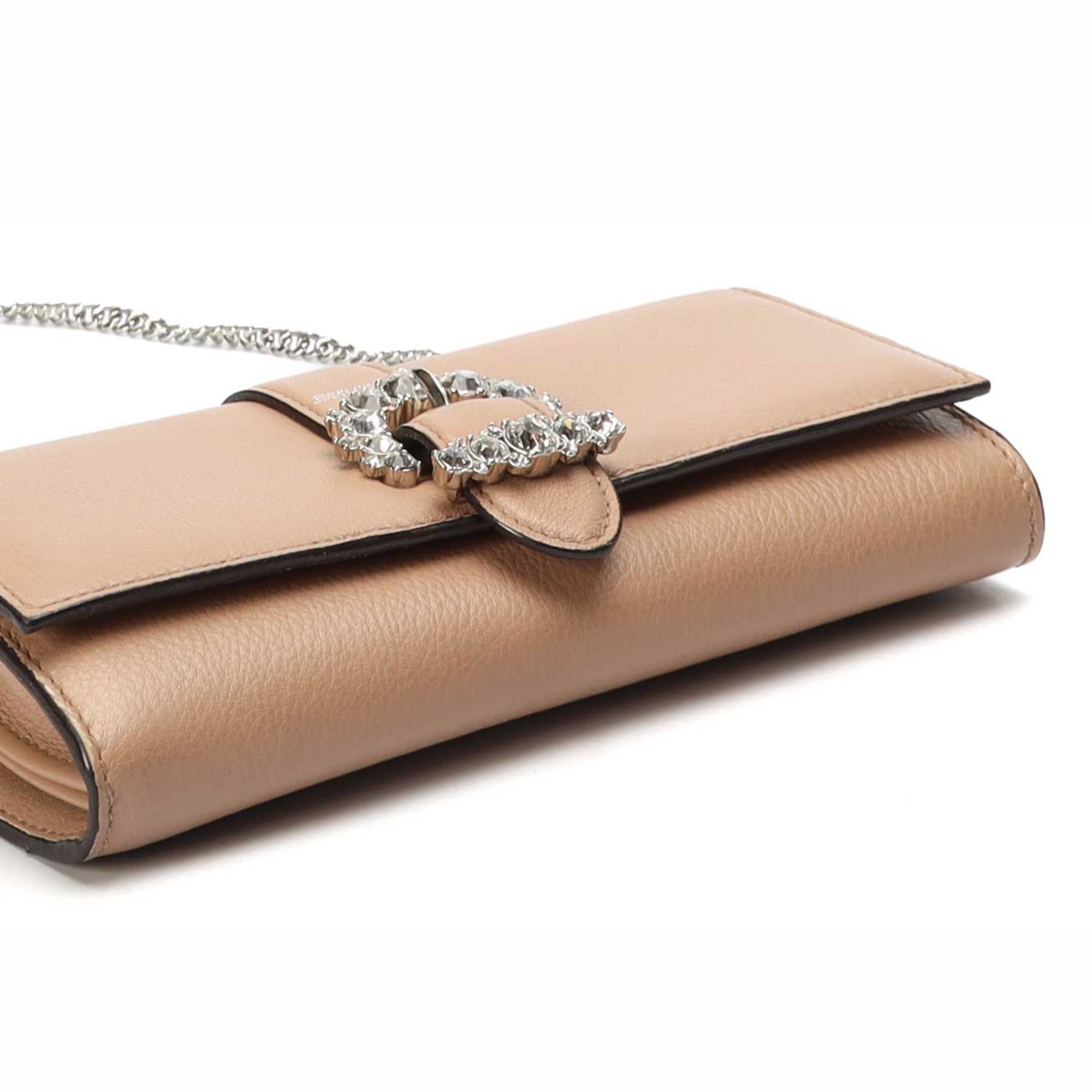 Jimmy Choo Cheri Beige Chain Crossbody Bag