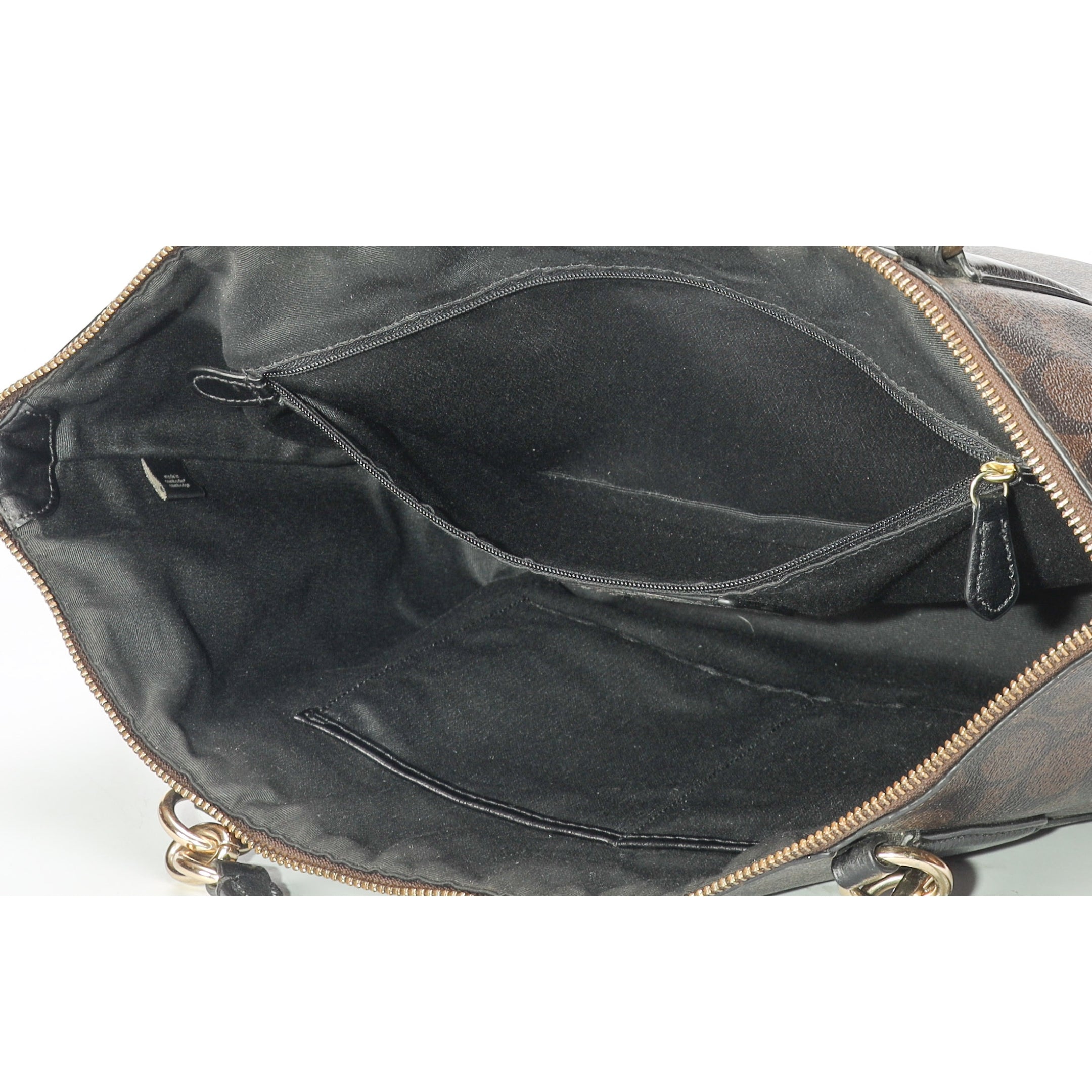 Coach Ava Brown/Black Signature Canvas Tote