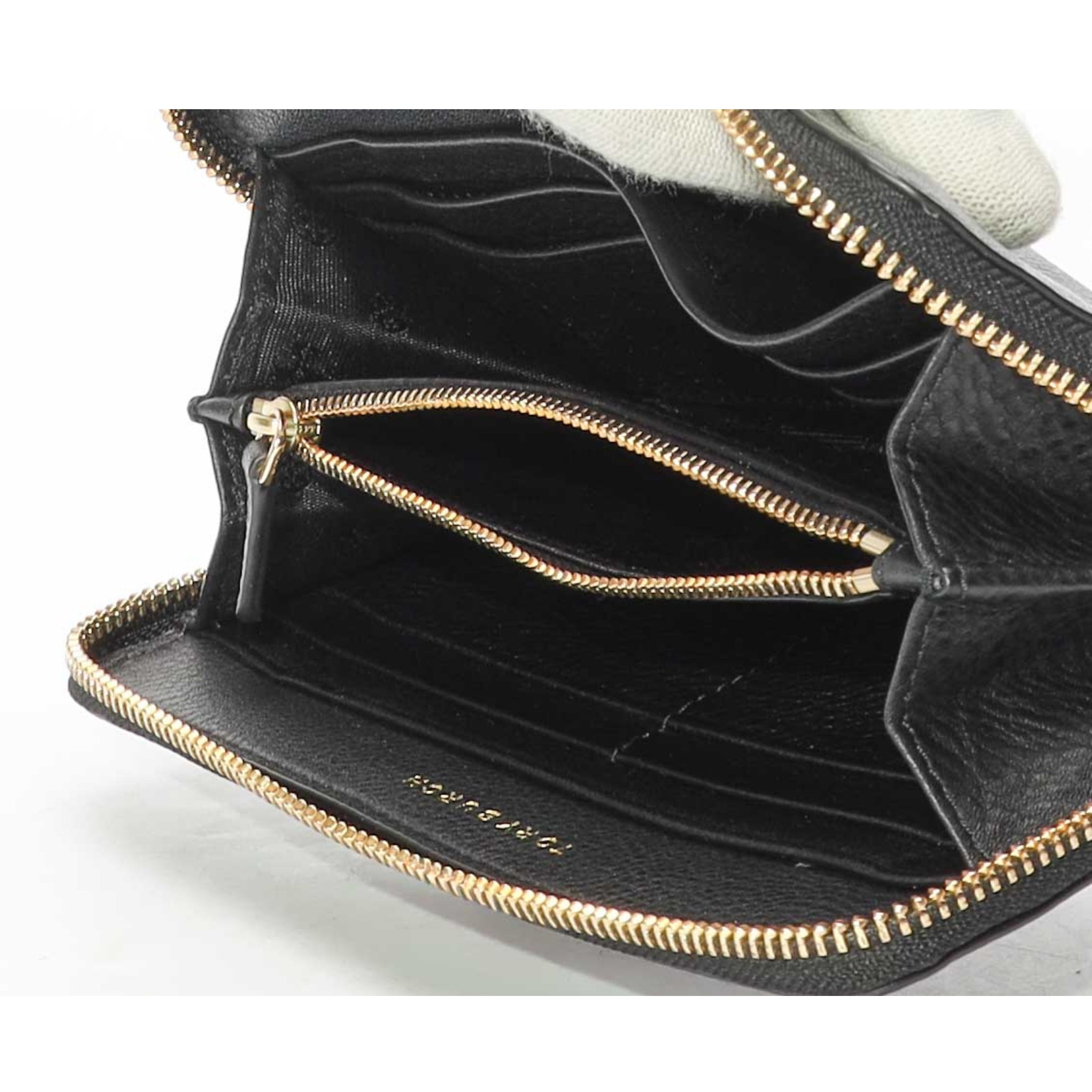 Tory Burch Black Britten Zip Around Wallet