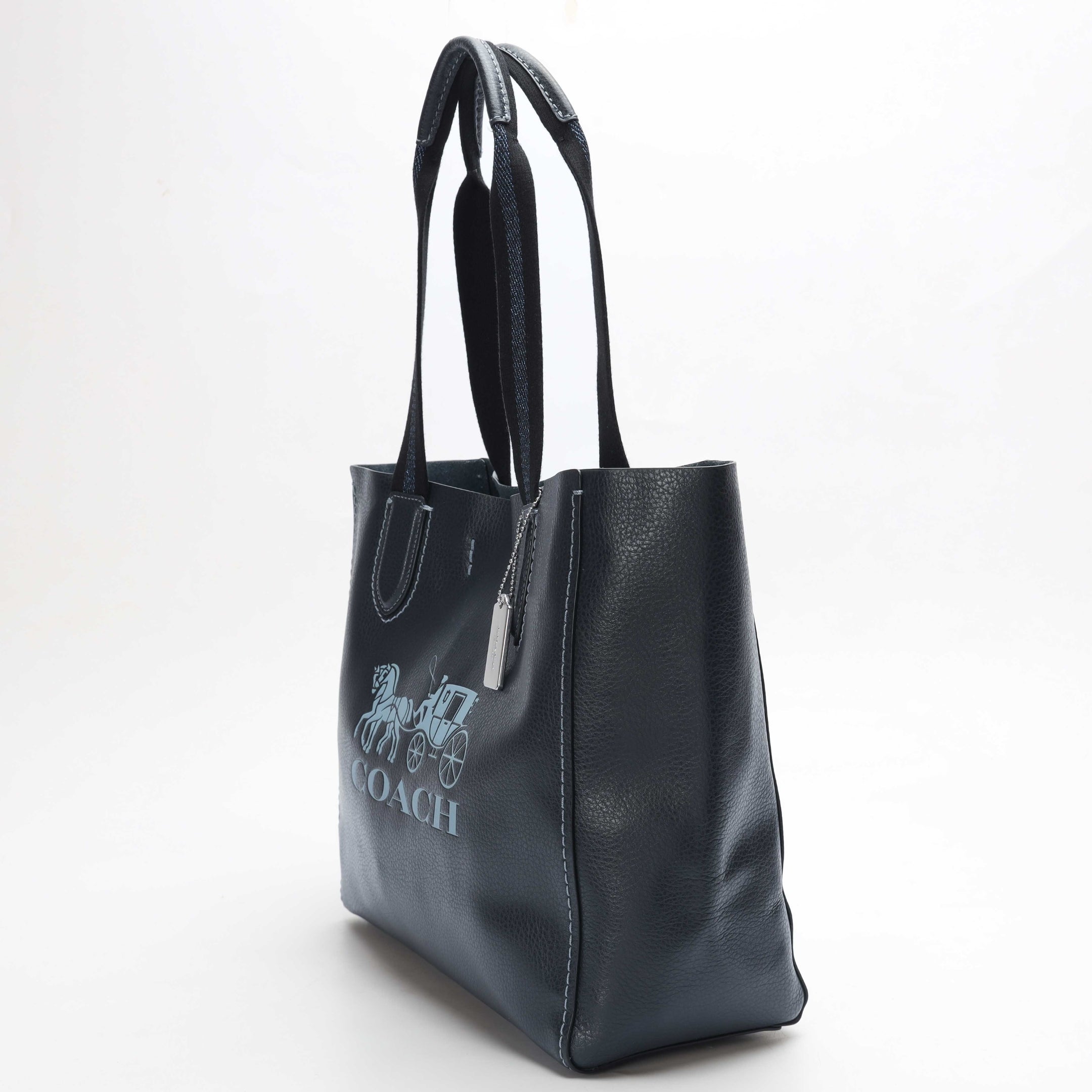 Coach Navy Horse & Carriage Derby Tote