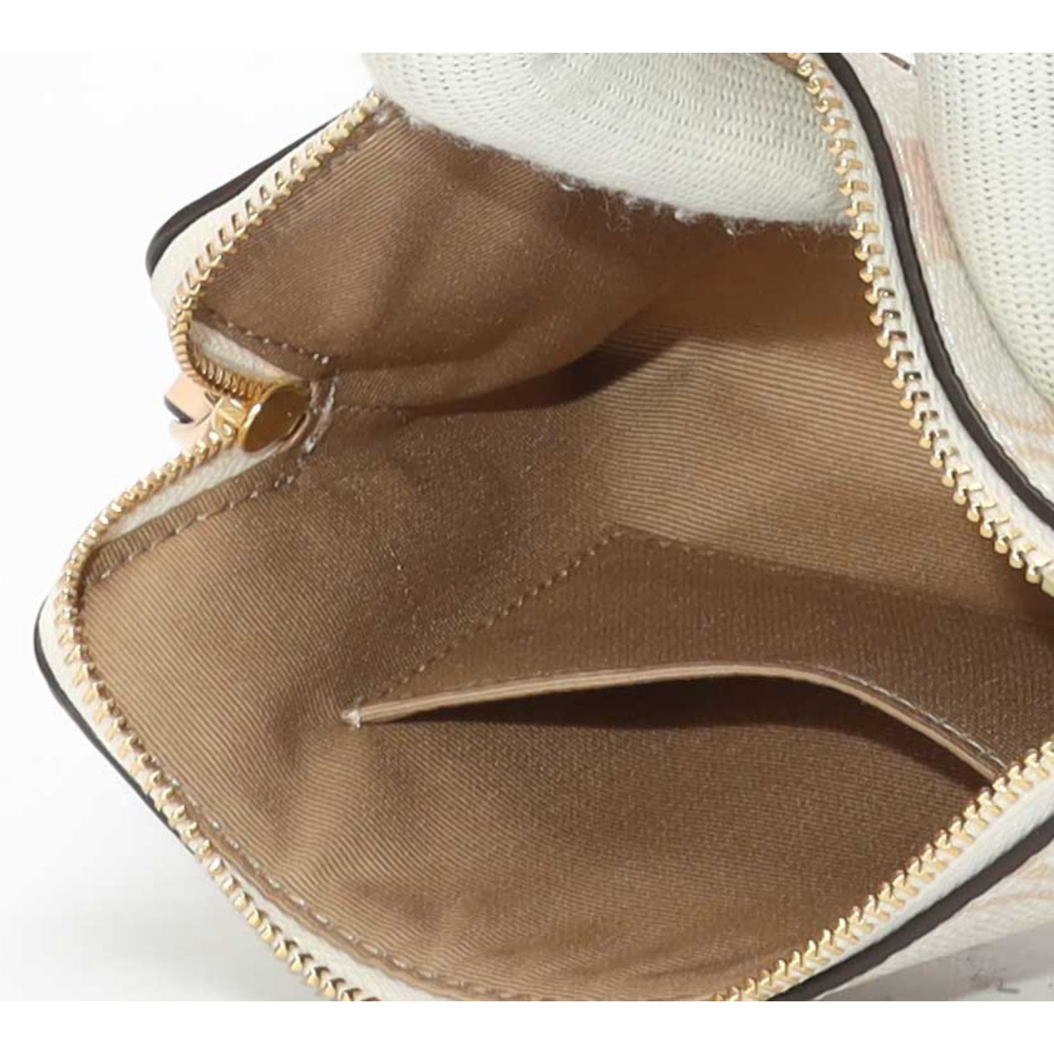 Coach Pretty Signature Canvas Zip Wristlet