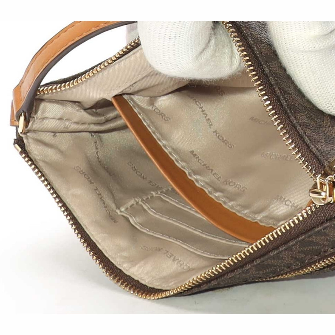 Michael Kors Brown Logo Wristlet