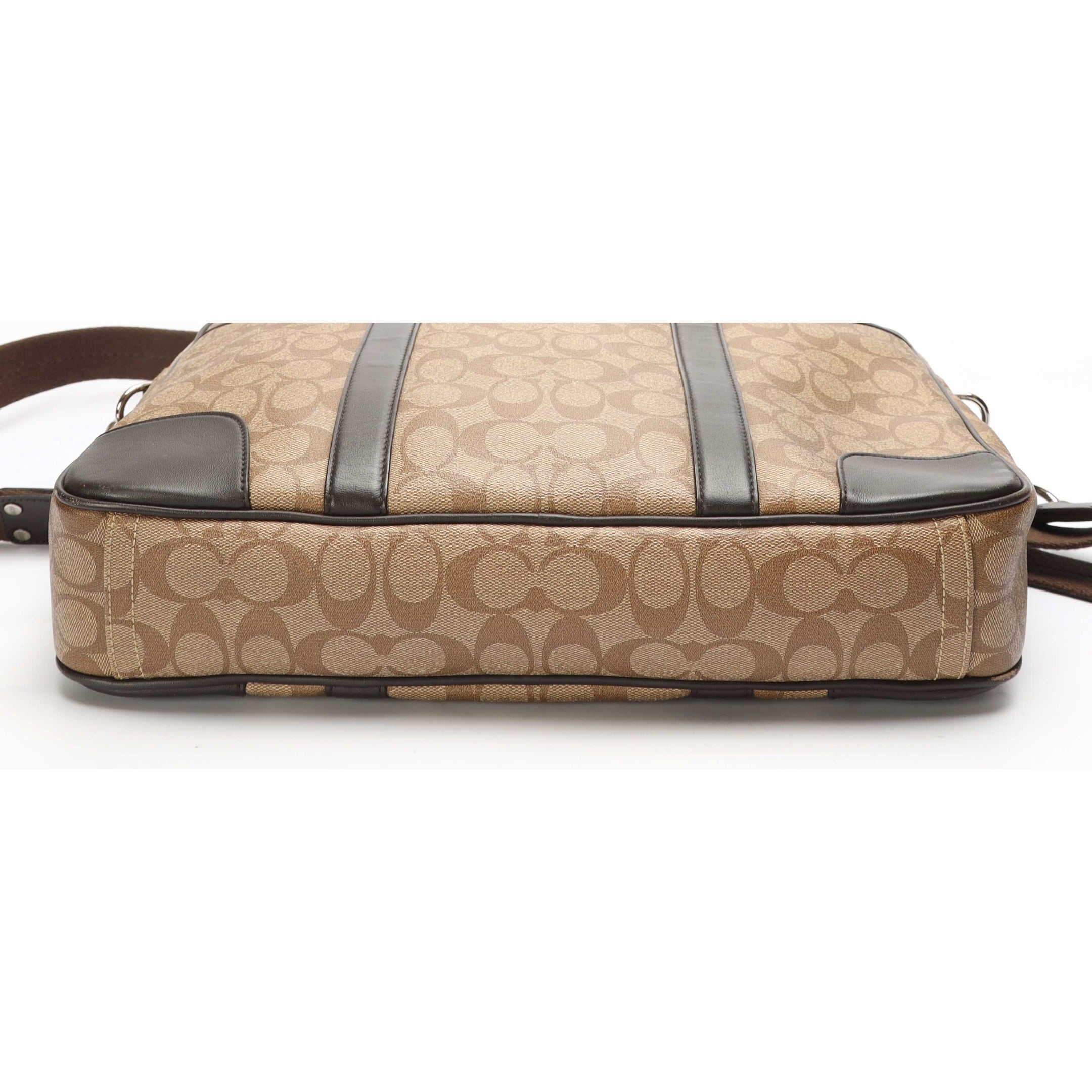 Coach Signature Slim Zip Top Bag