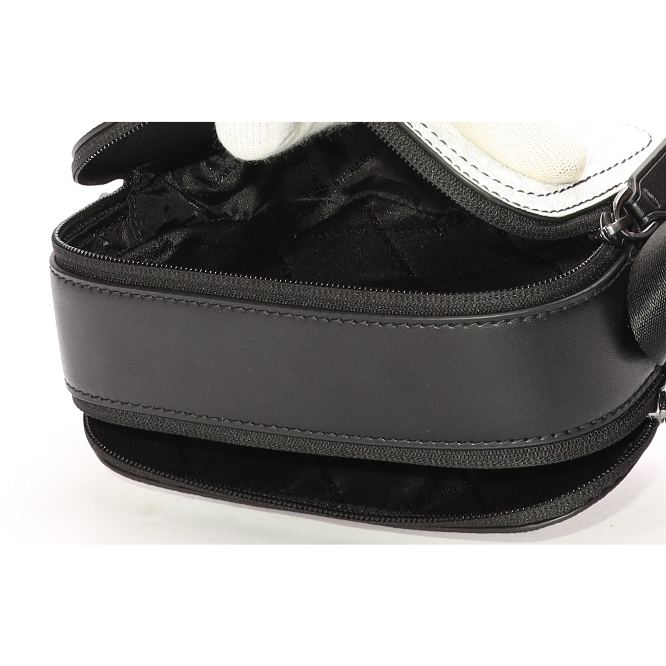 Michael Kors B&W Logo Camera Crossbody Bag