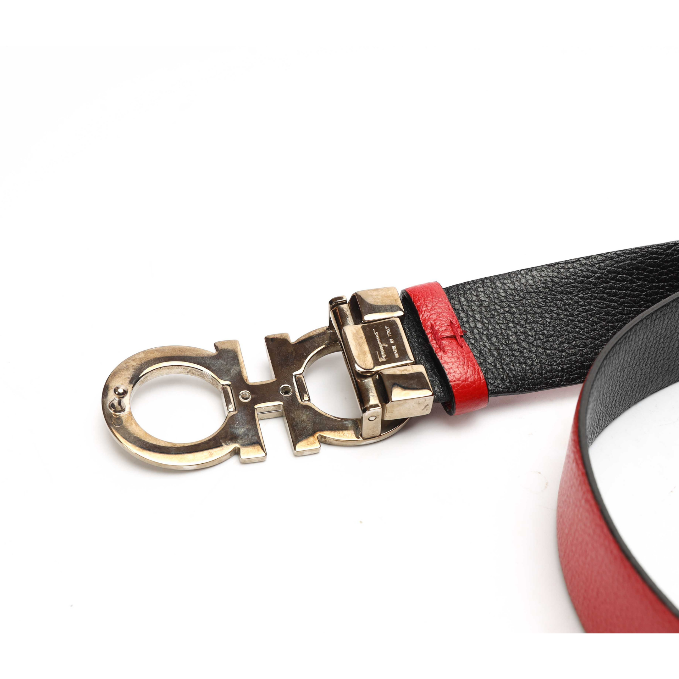 Ferragamo Red Gancini Belt