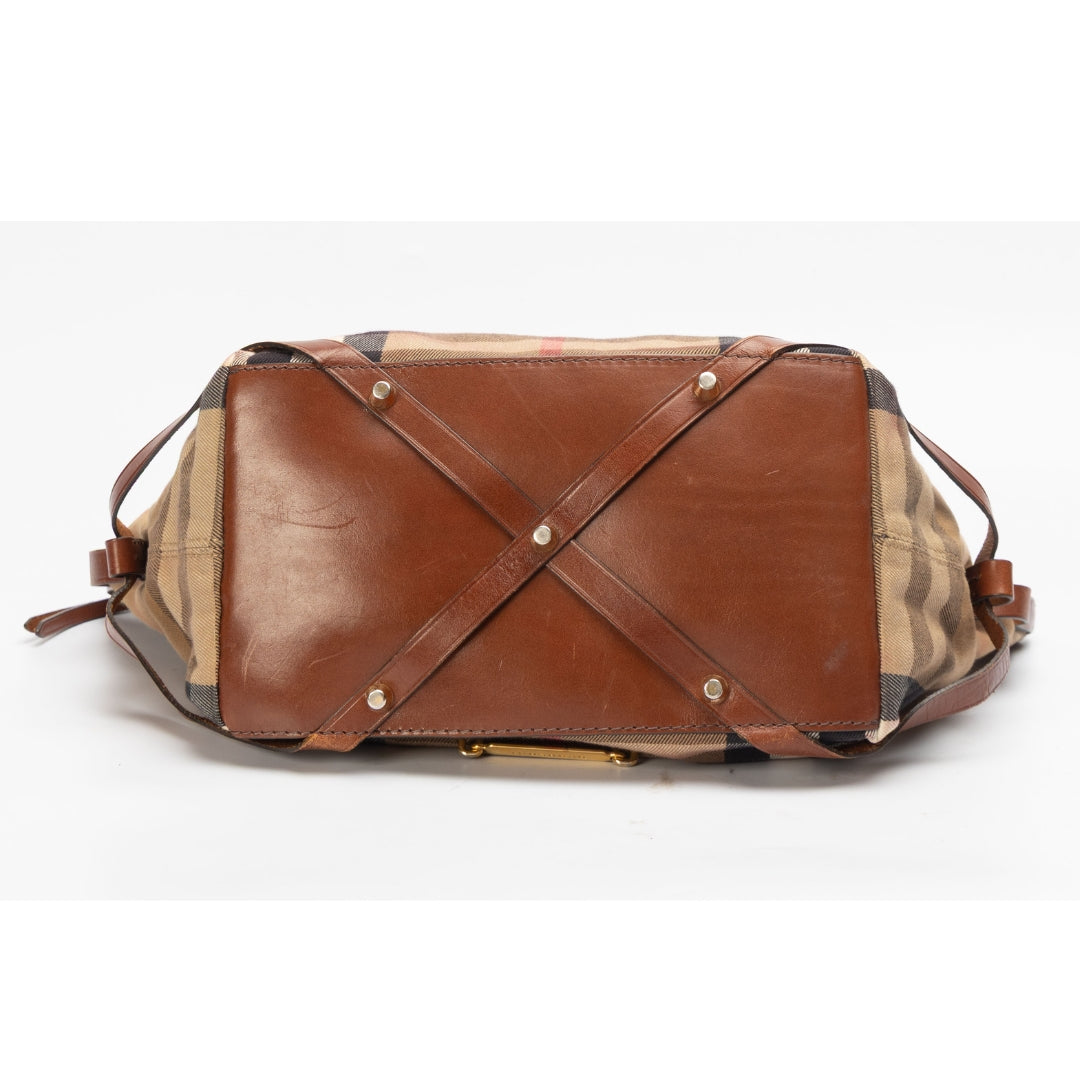Burberry House Check Canvas Bridle Salisbury Tote