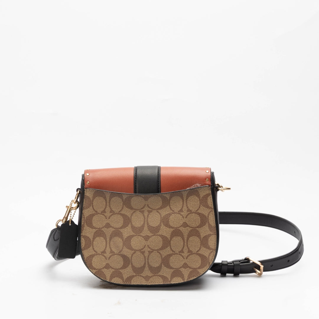 Coach Georgie Saddle Bag In Colorblock