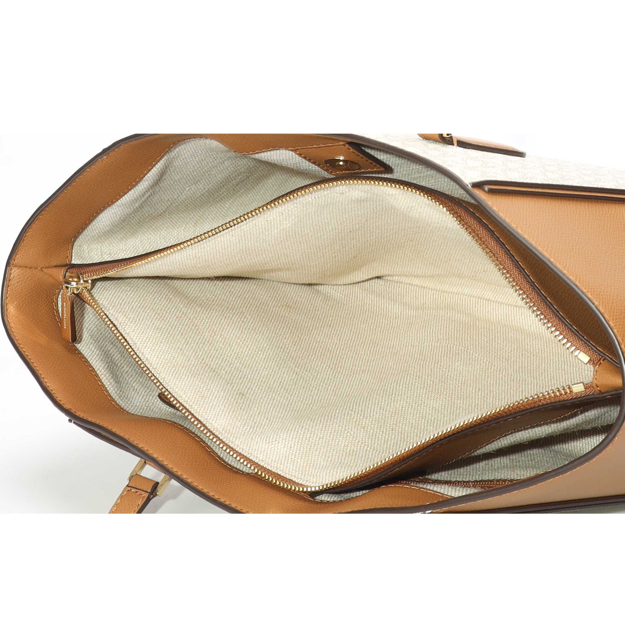 Michael Kors Taryn Large Vanilla Acorn Logo Tote