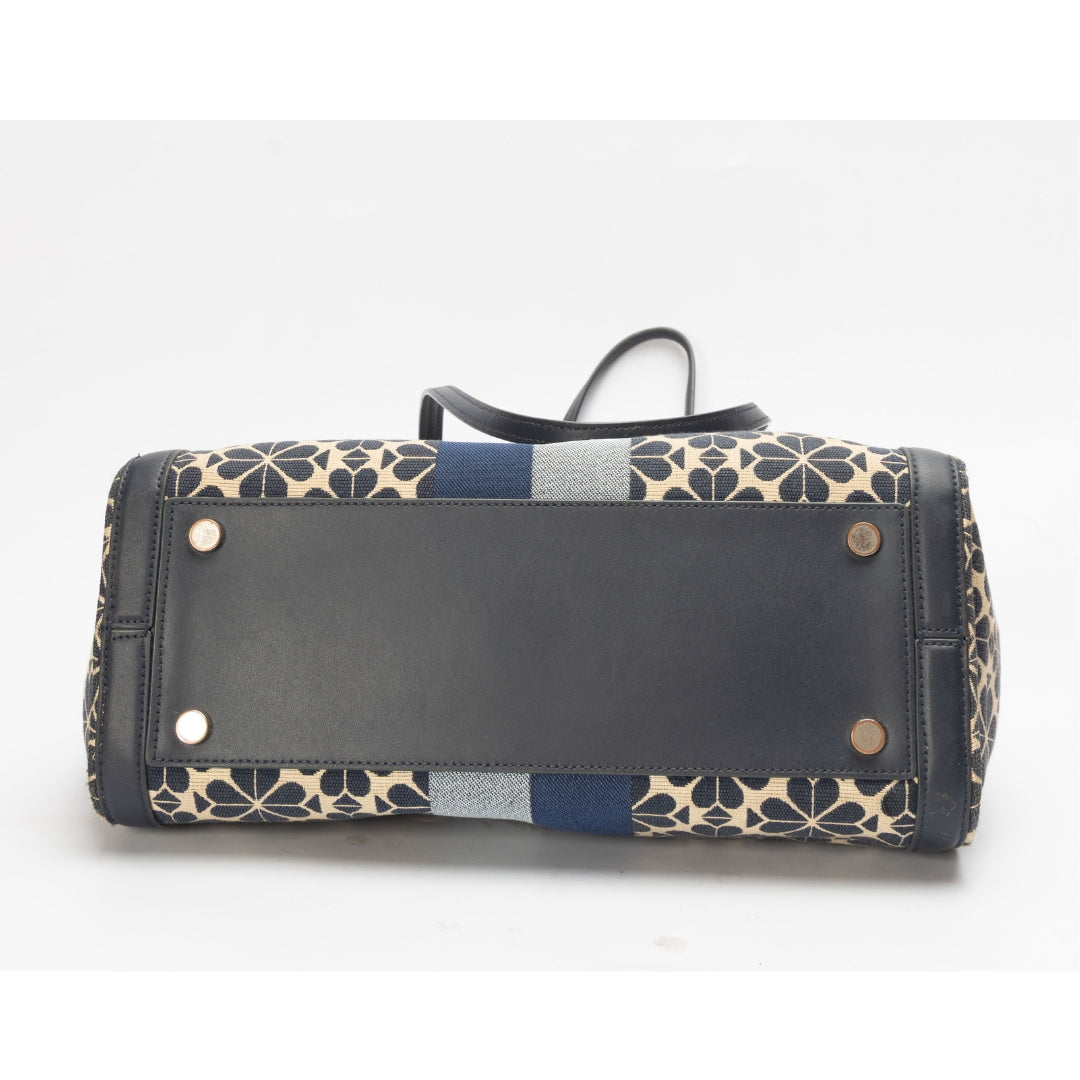 Kate Spade Flower Jacquard Stripe Market Tote