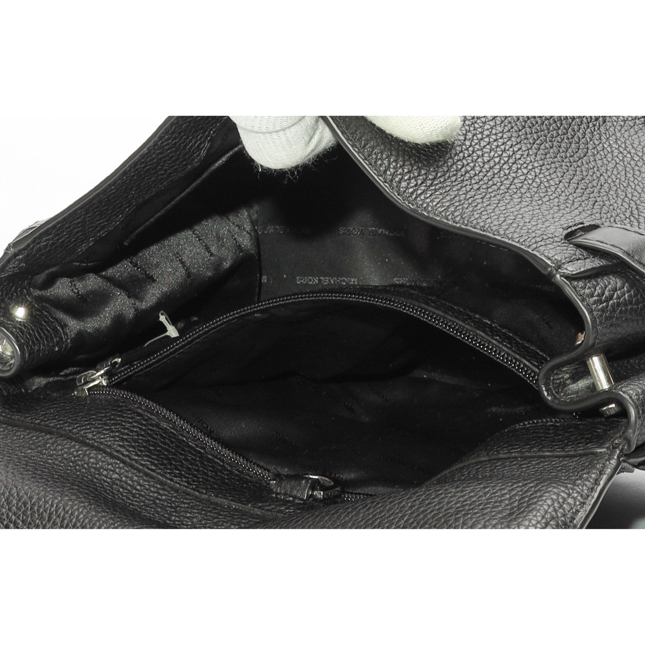 Michael Kors Bristol Floral Appliqué Black Satchel