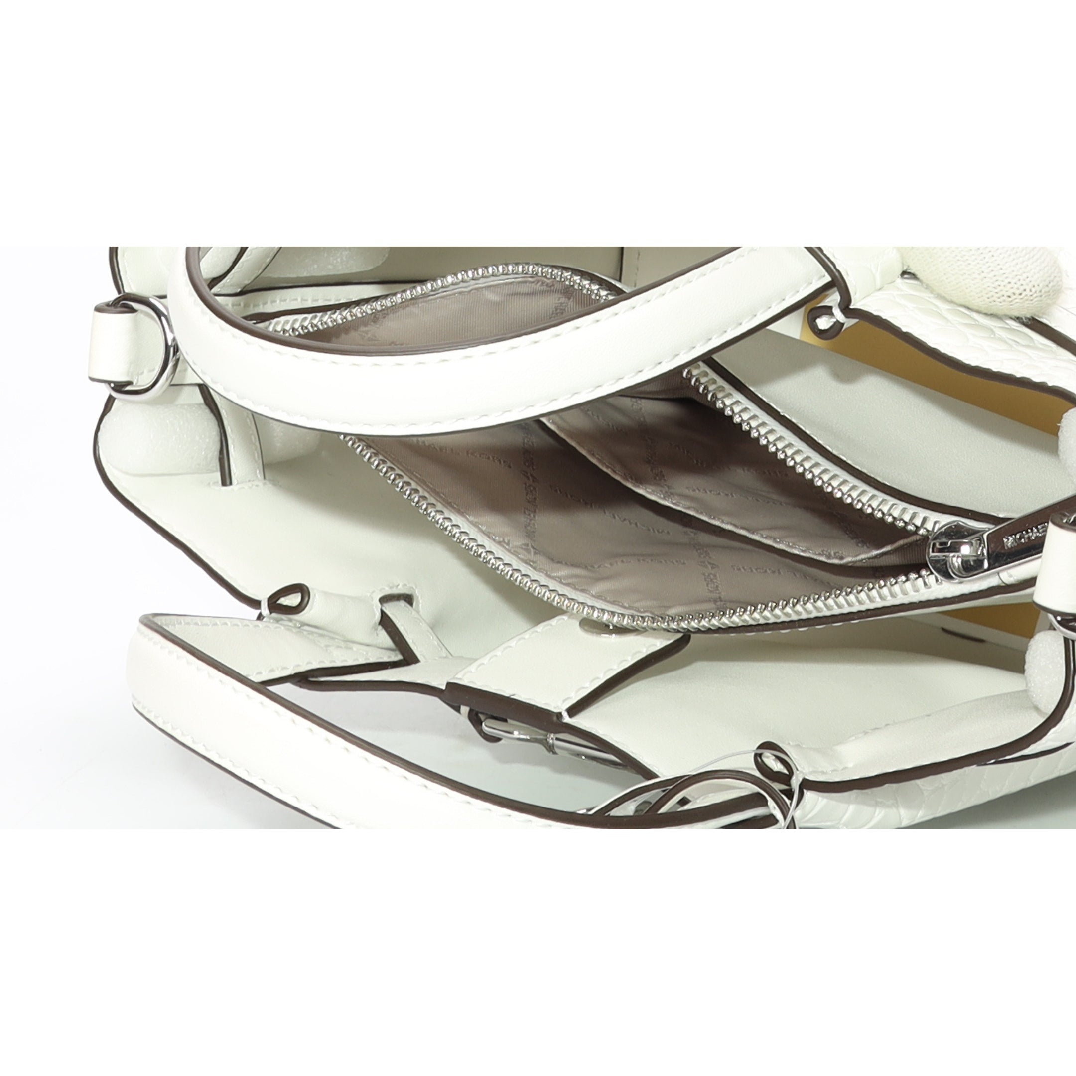 Michael Kors White Carson Convertible Satchel