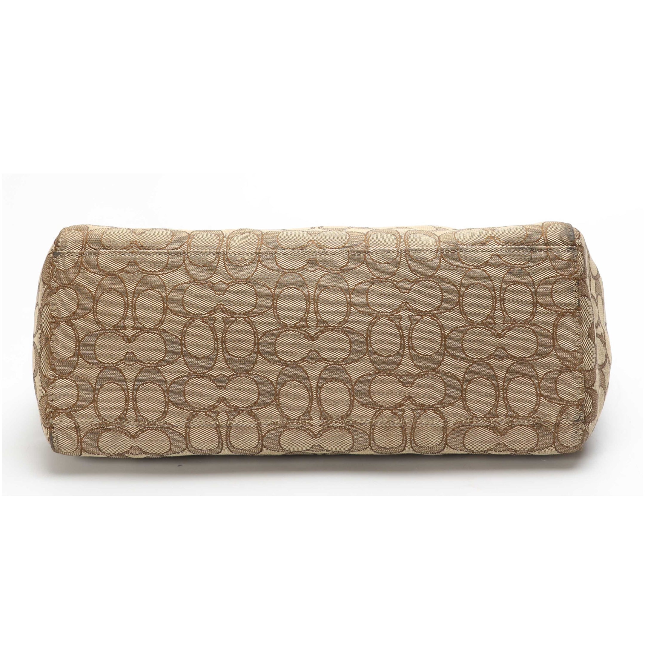 Coach Celeste Beige Canvas Hobo Bag