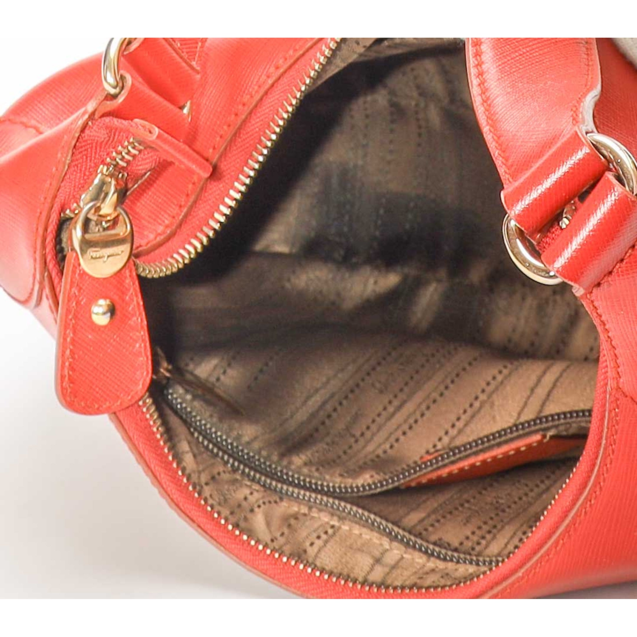 Salvatore Ferragamo Red Gancini Romana Hobo Bag