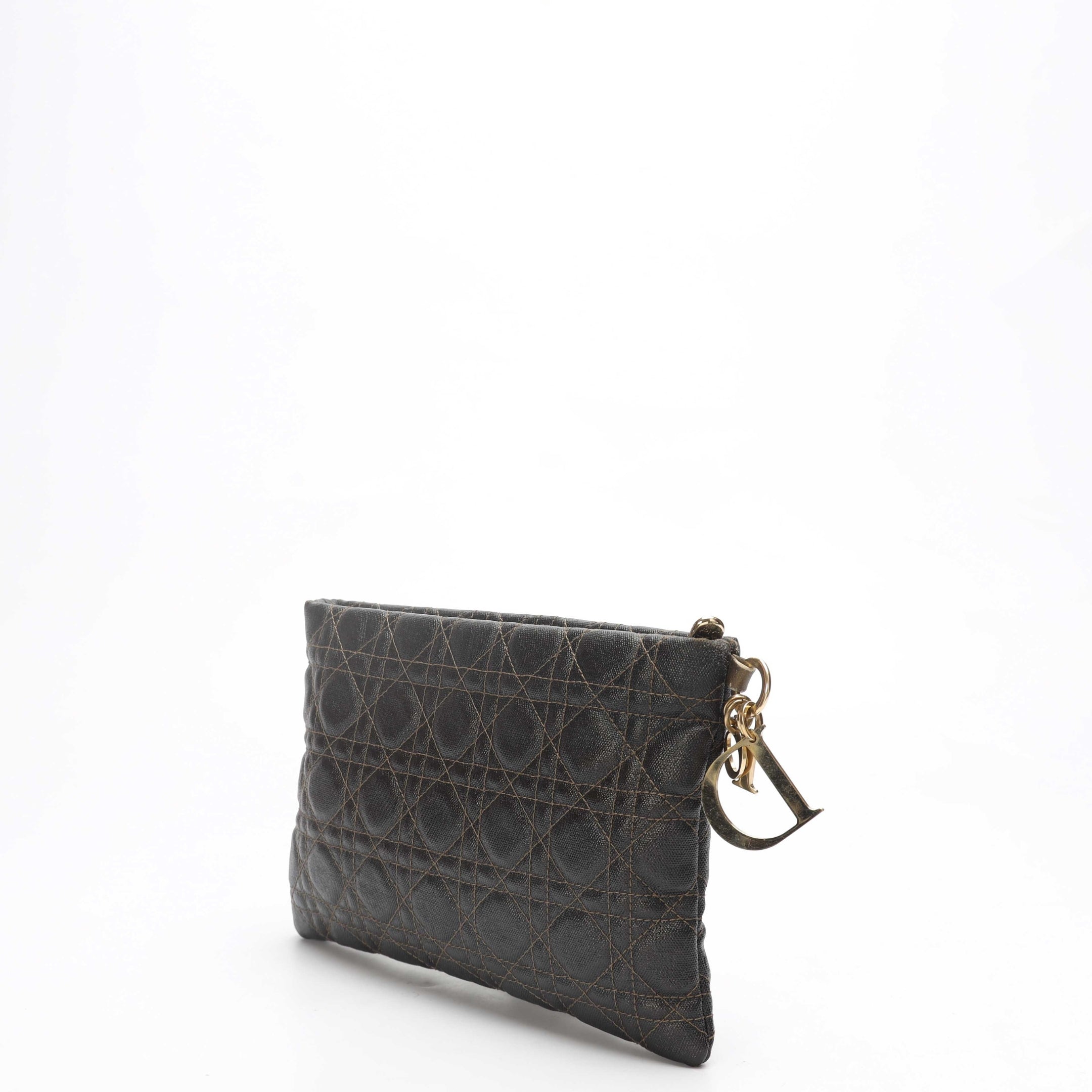 Dior Brown Cannage Black Pouch