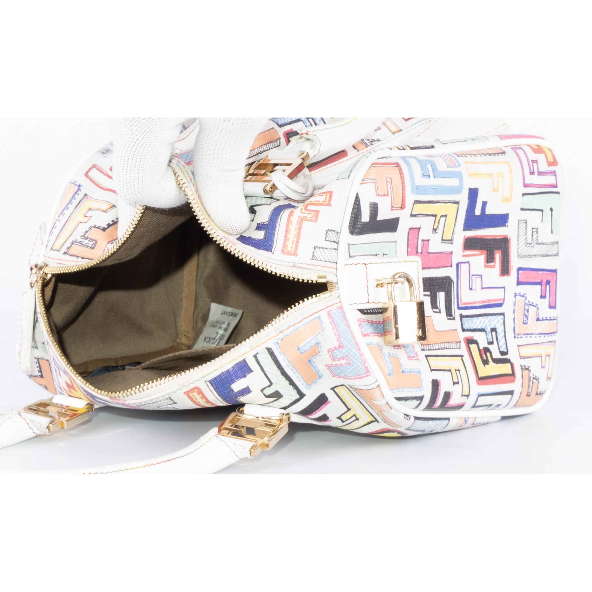 Fendi Zucca Forever Boston Multi-colored Bag