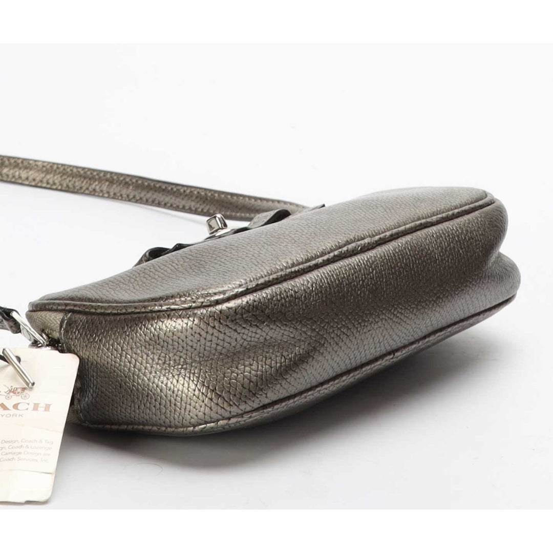 Coach Grey Sadie Turnlock Bow Crossbody Bag