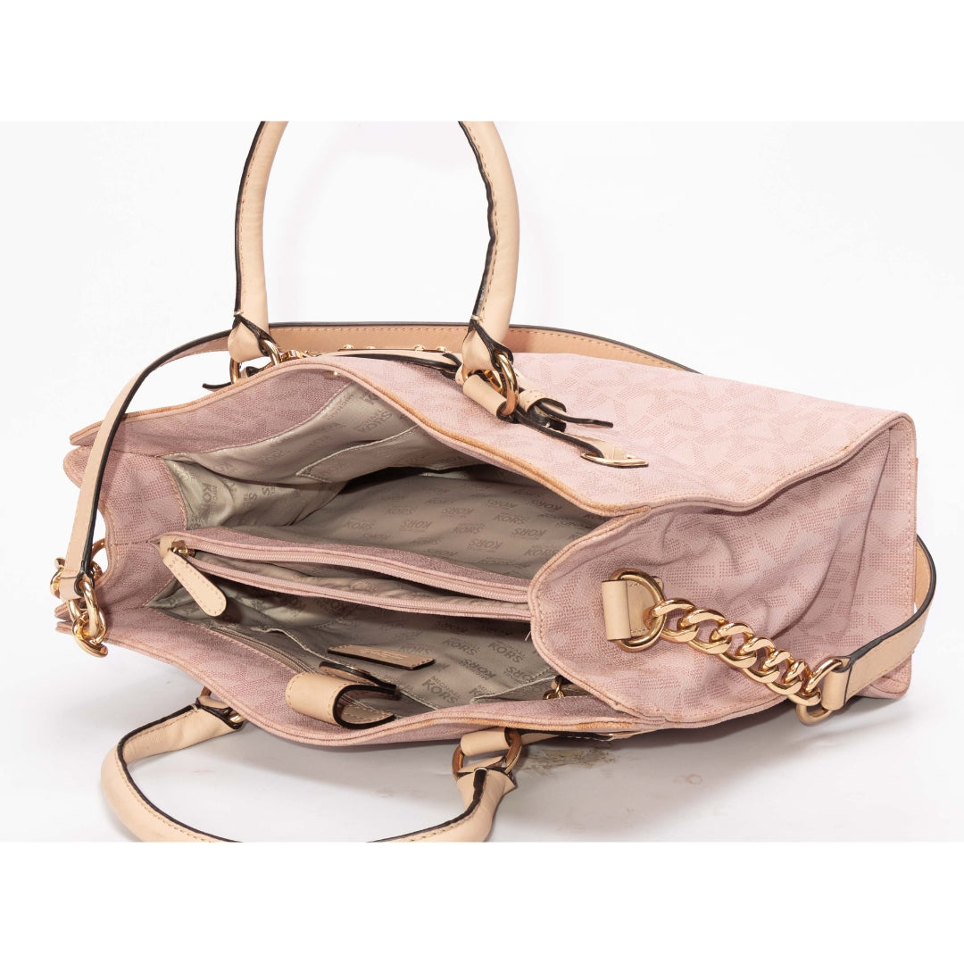 Michael Kors Hamilton Pink Logo Satchel