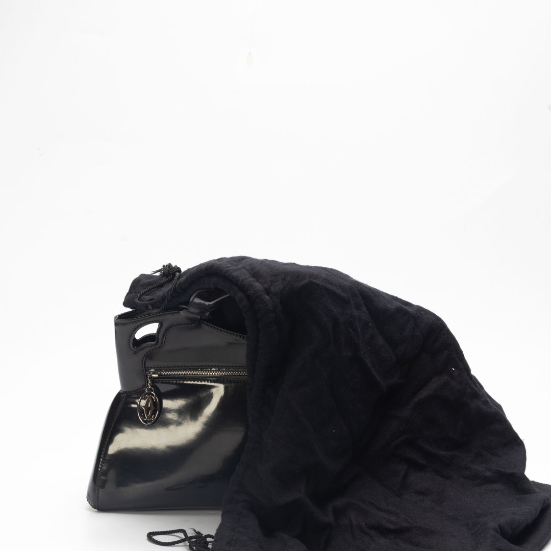Cartier Black Patent Leather Marcello de Cartier Bag