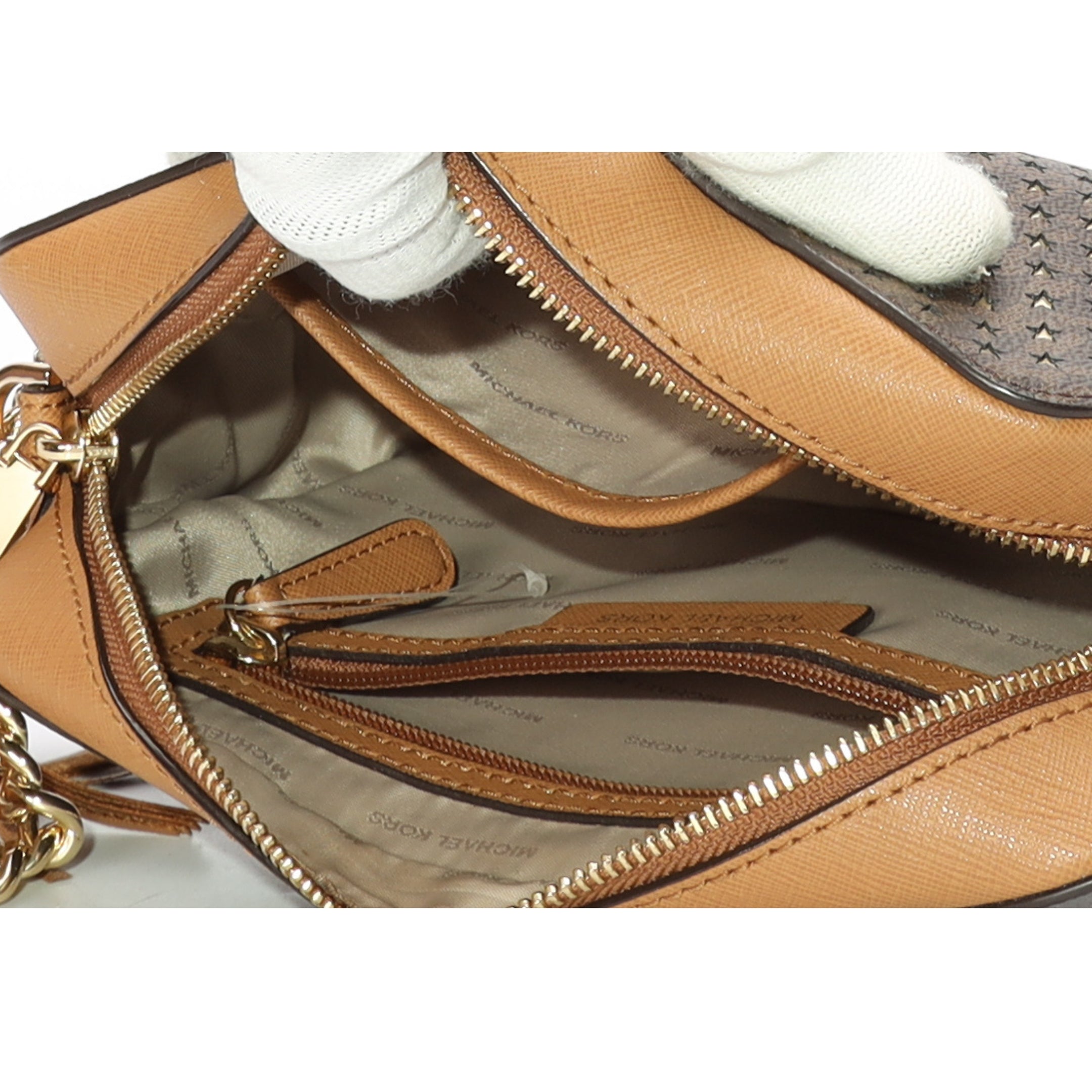 Michael Kors Ginny Star Canvas Crossbody Bag