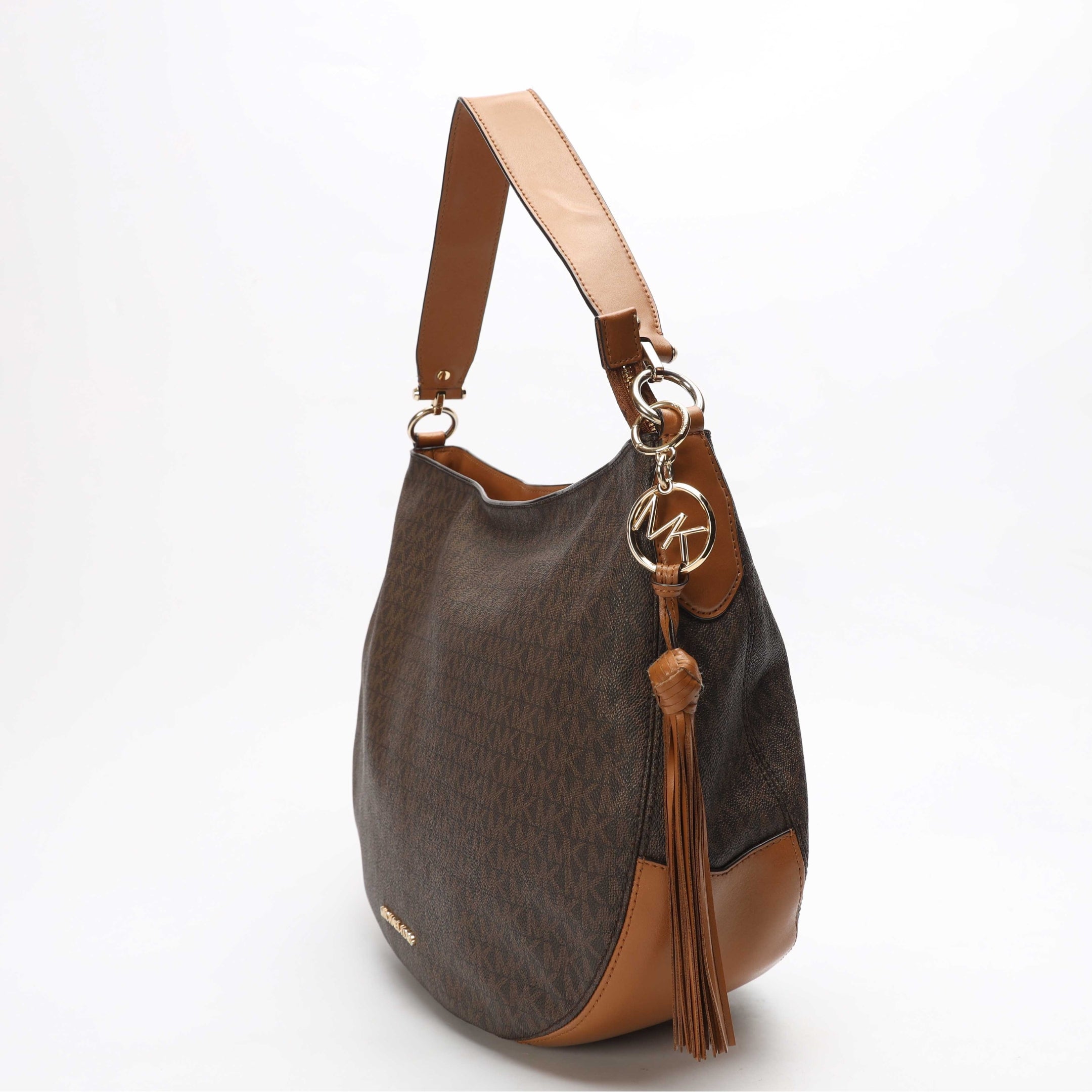 Michael Kors Brooke Brown Logo Hobo Bag