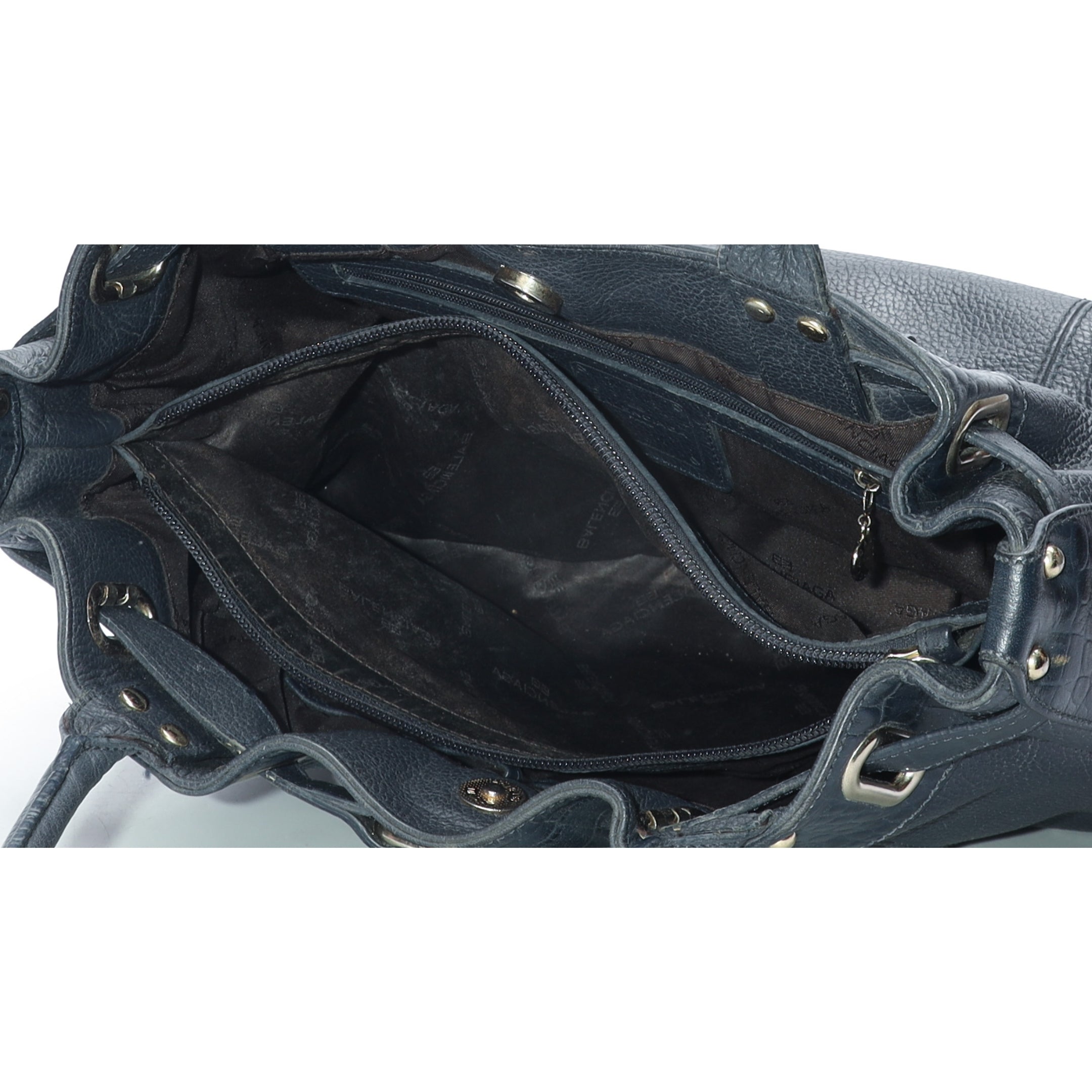 Balenciaga Navy Pebbled Leather Shoulder Bag