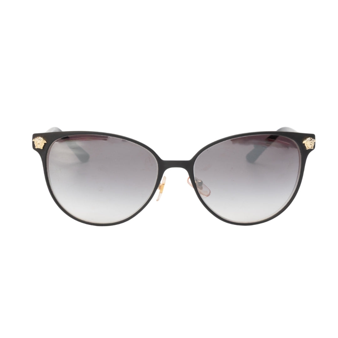 Versace Grey Oval Sunglasses for Women
