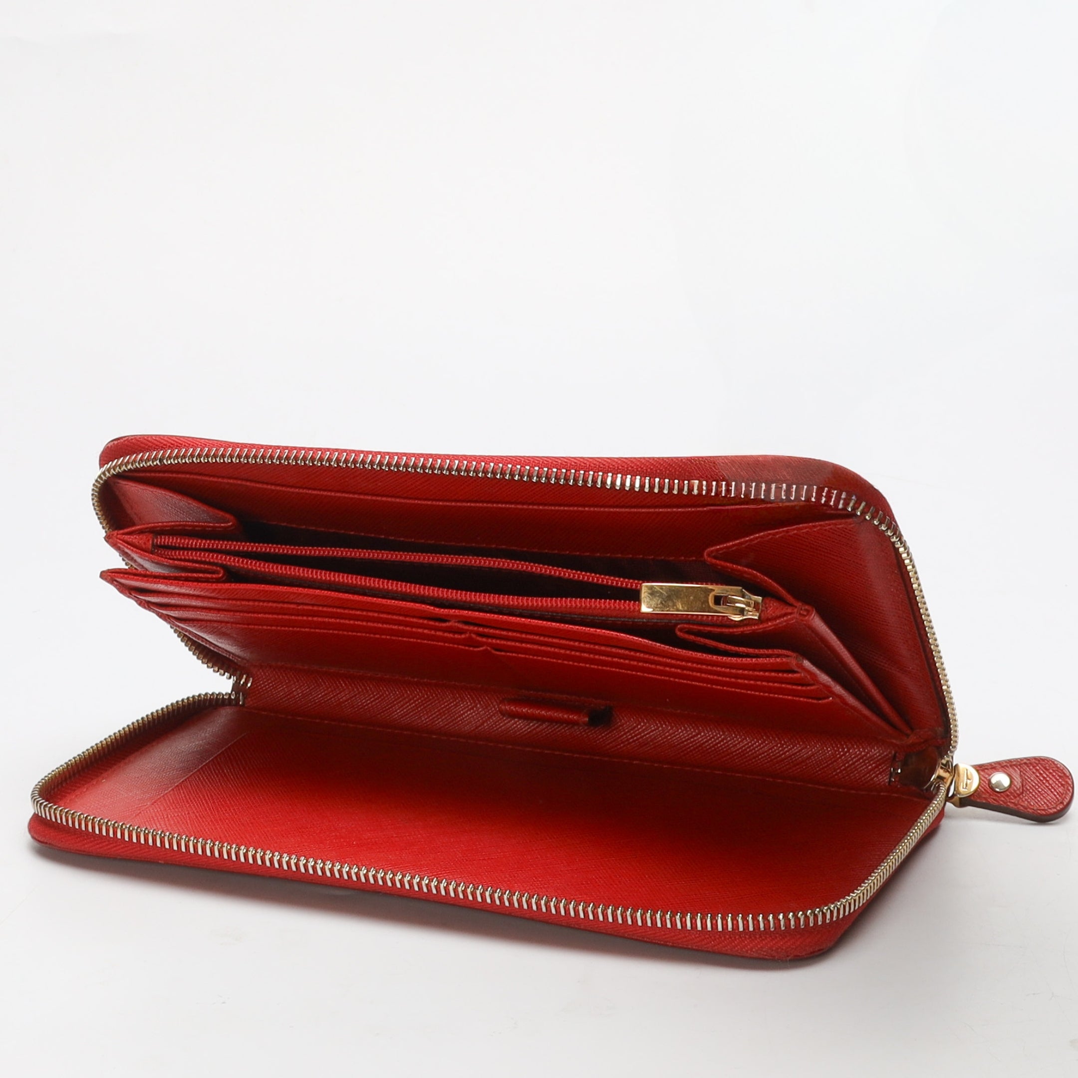 Salvatore Ferragamo Gancini Red Continental Wallet