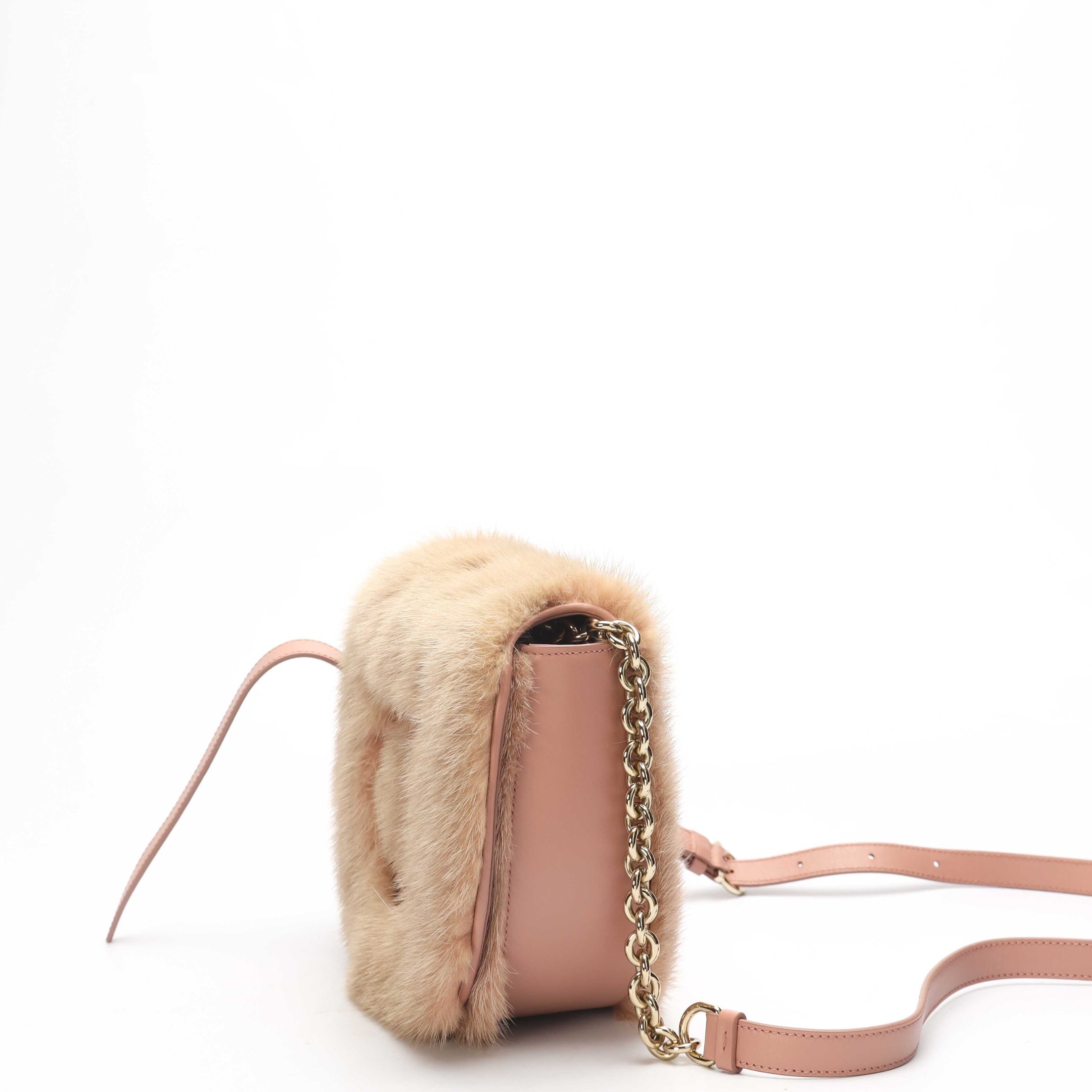 Salvatore Ferragamo Vela Mink Crossbody Bag
