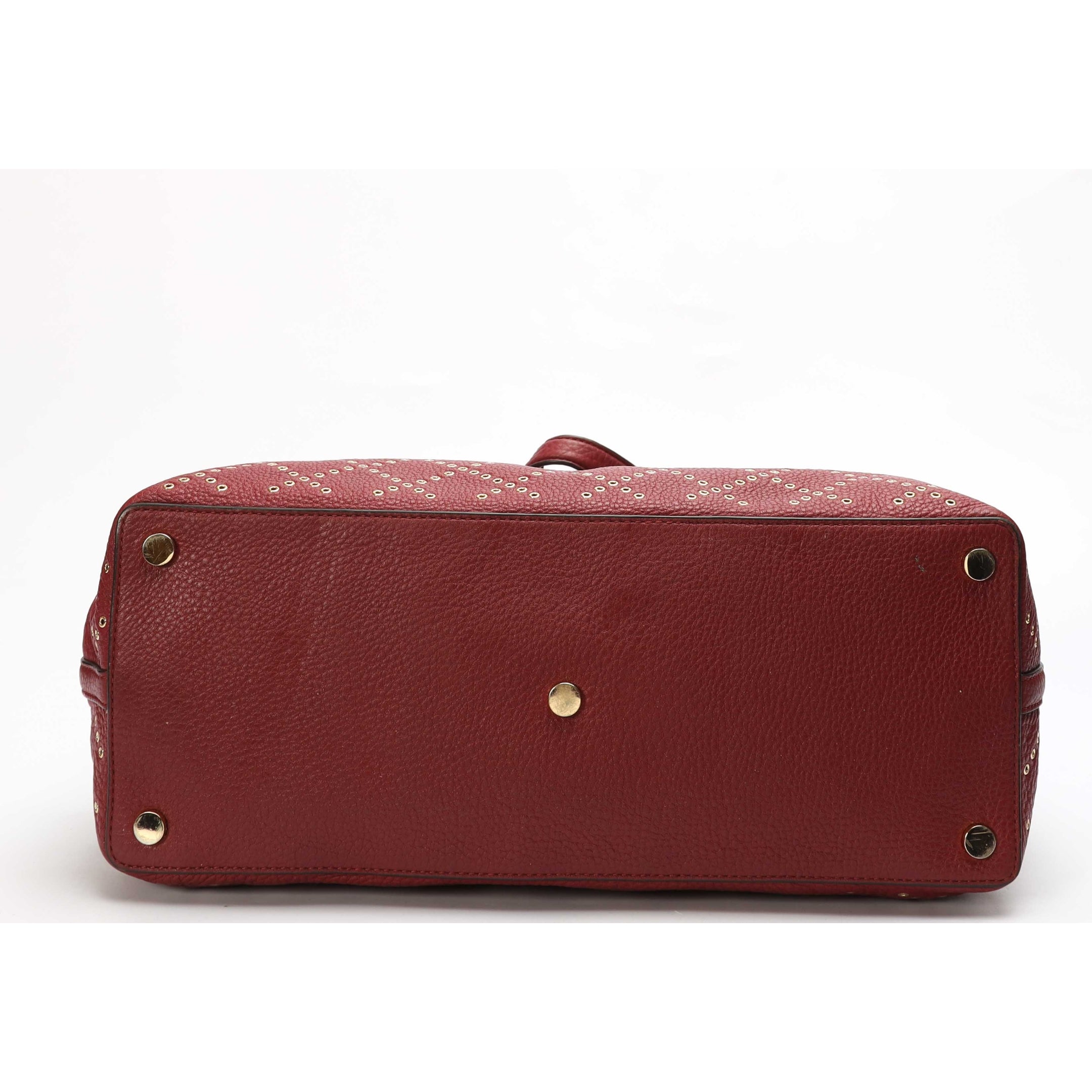 Michael Kors Red Studded Brooklyn Tote