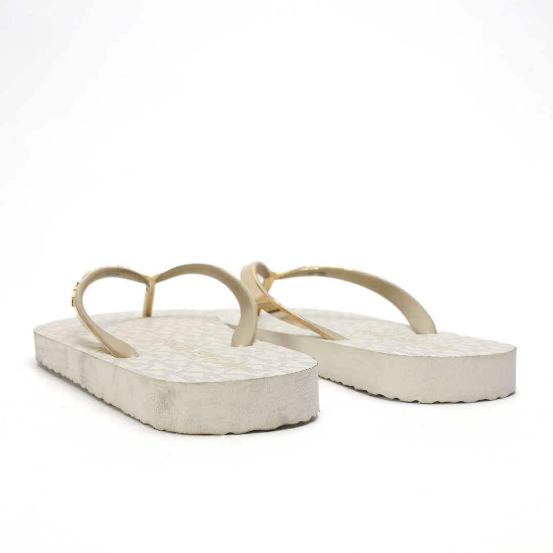 Michael Kors Lilo Logo Print Thong-Strap Flip-Flops