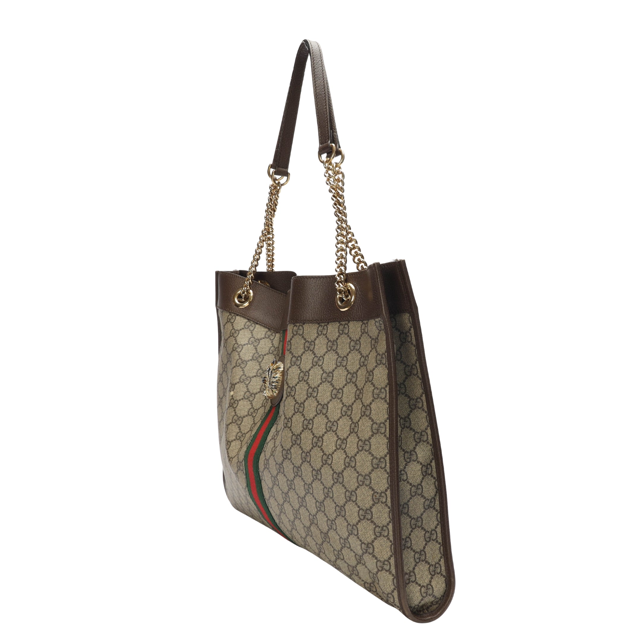 Gucci GG Supreme Canvas Large Web Rajah Tote