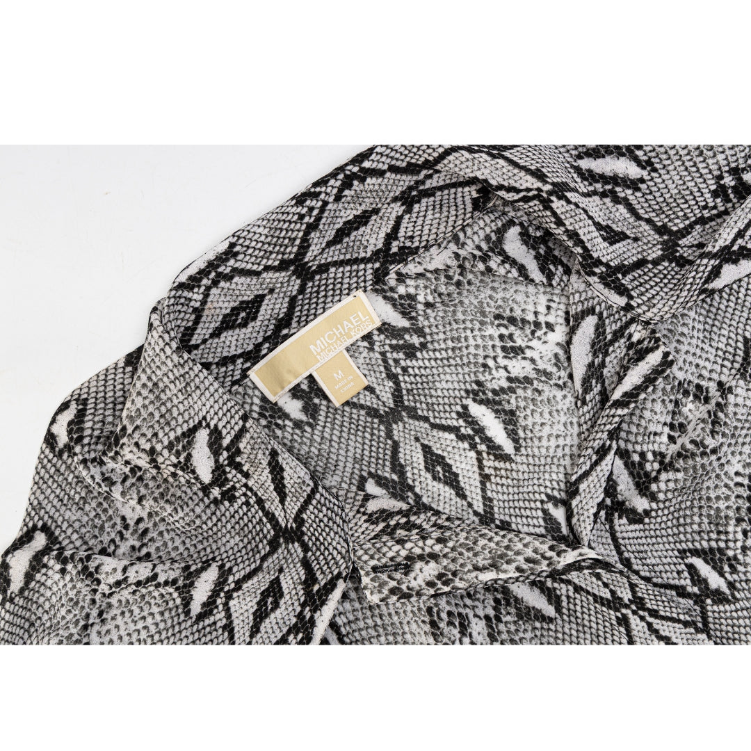 Michael Kors Snakeprint Georgette Blouse