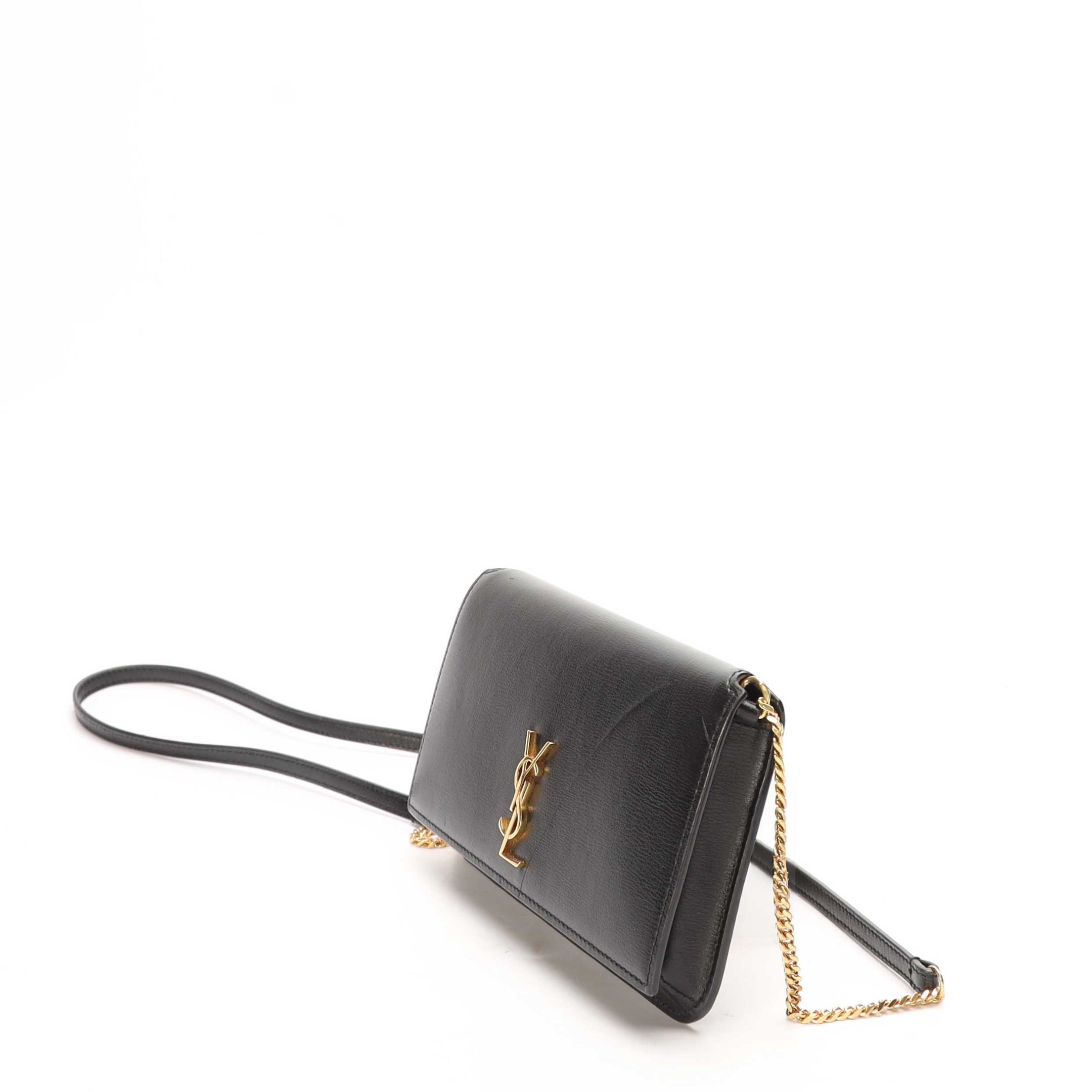 Yves Saint Laurent Black Phone Holder Crossbody Bag