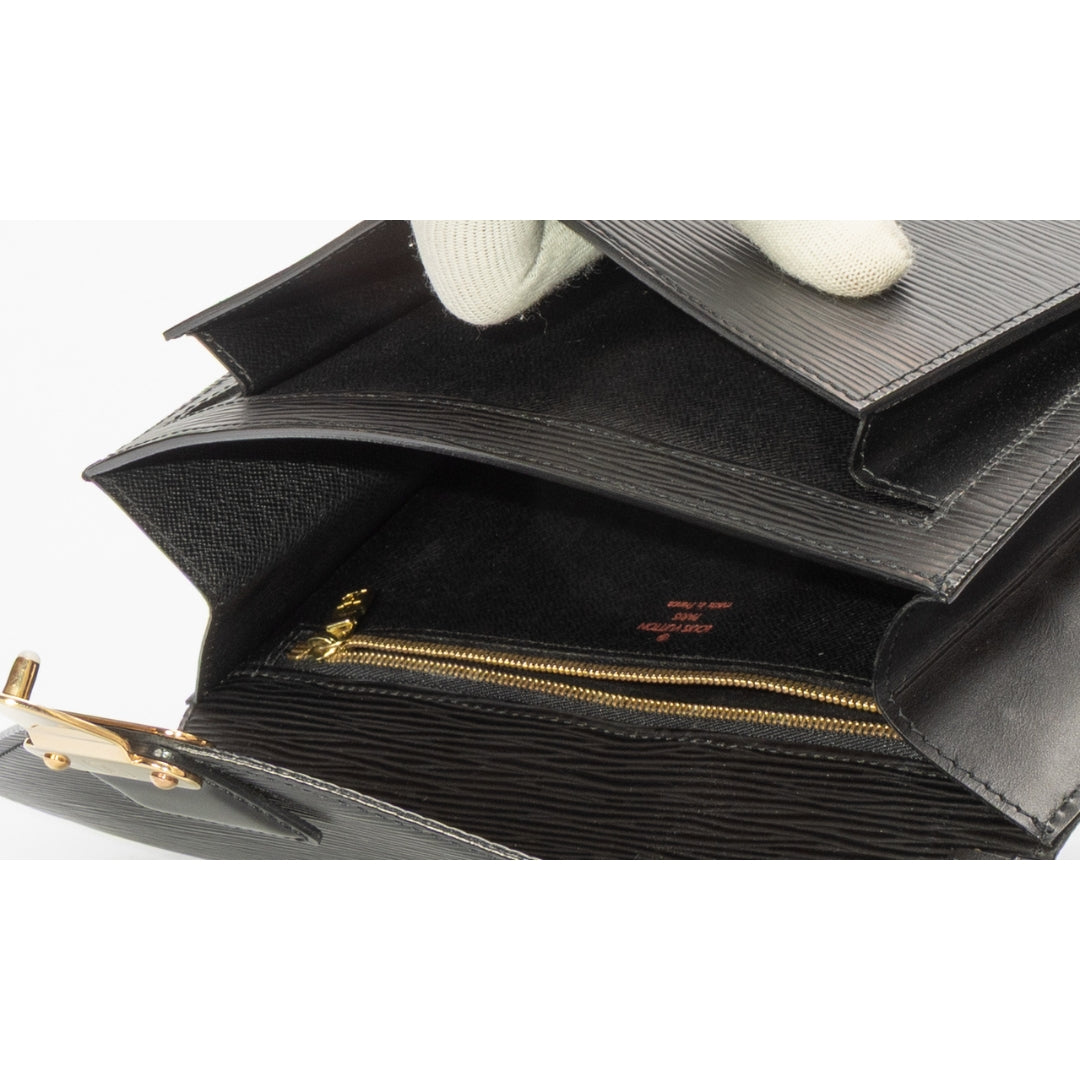 Louis Vuitton Black Epi Pochette Dragonne Clutch