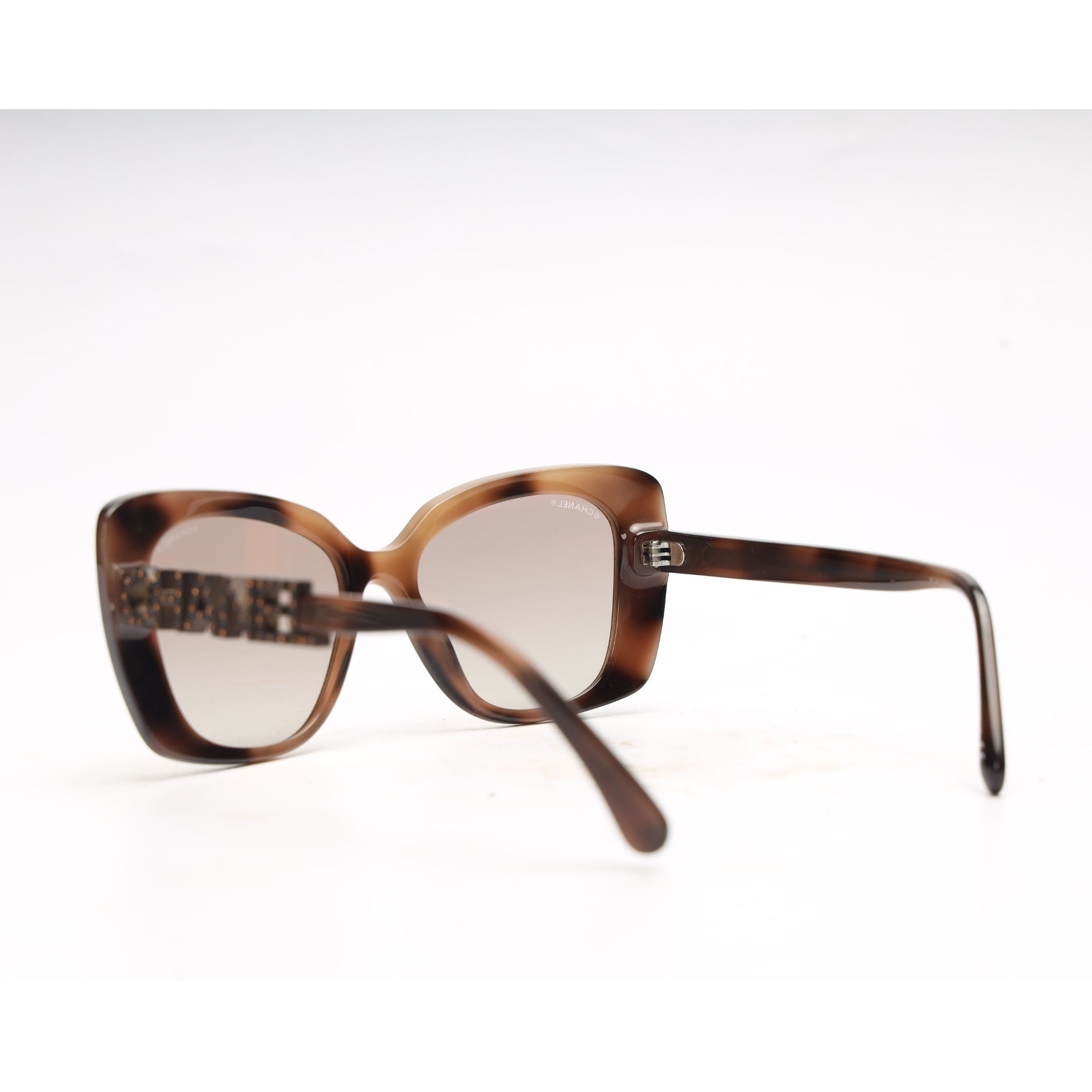 Chanel Brown Tortoise Square Sunglasses
