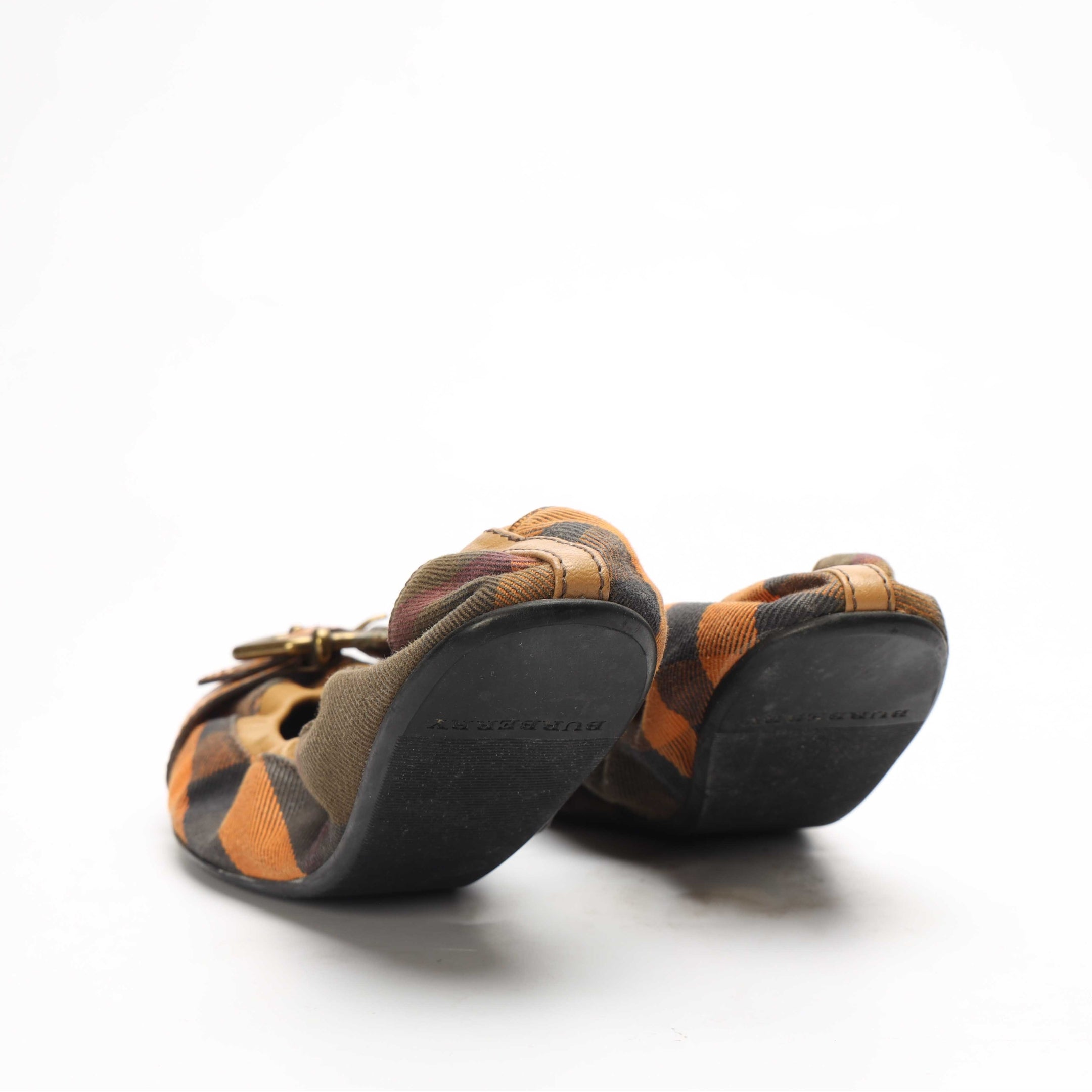 Burberry House Check Falcony Scrunch Ballet Flats